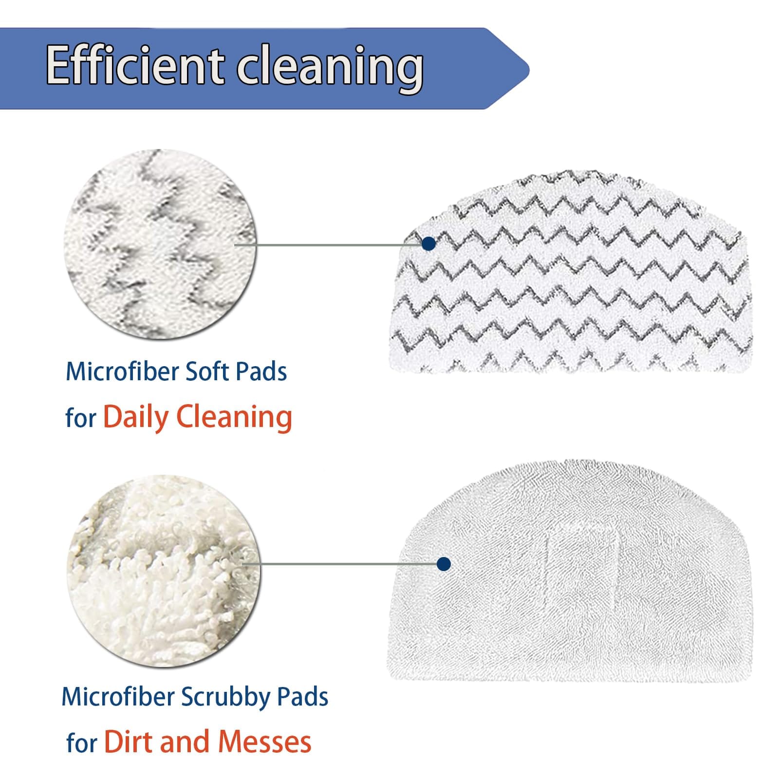 Bissell Powerfresh Steam Mop Reusable Replacement Pads - 8 Pack, Compatible with Model 1940 1806 1544 2075 2685A Series - Review Image 2