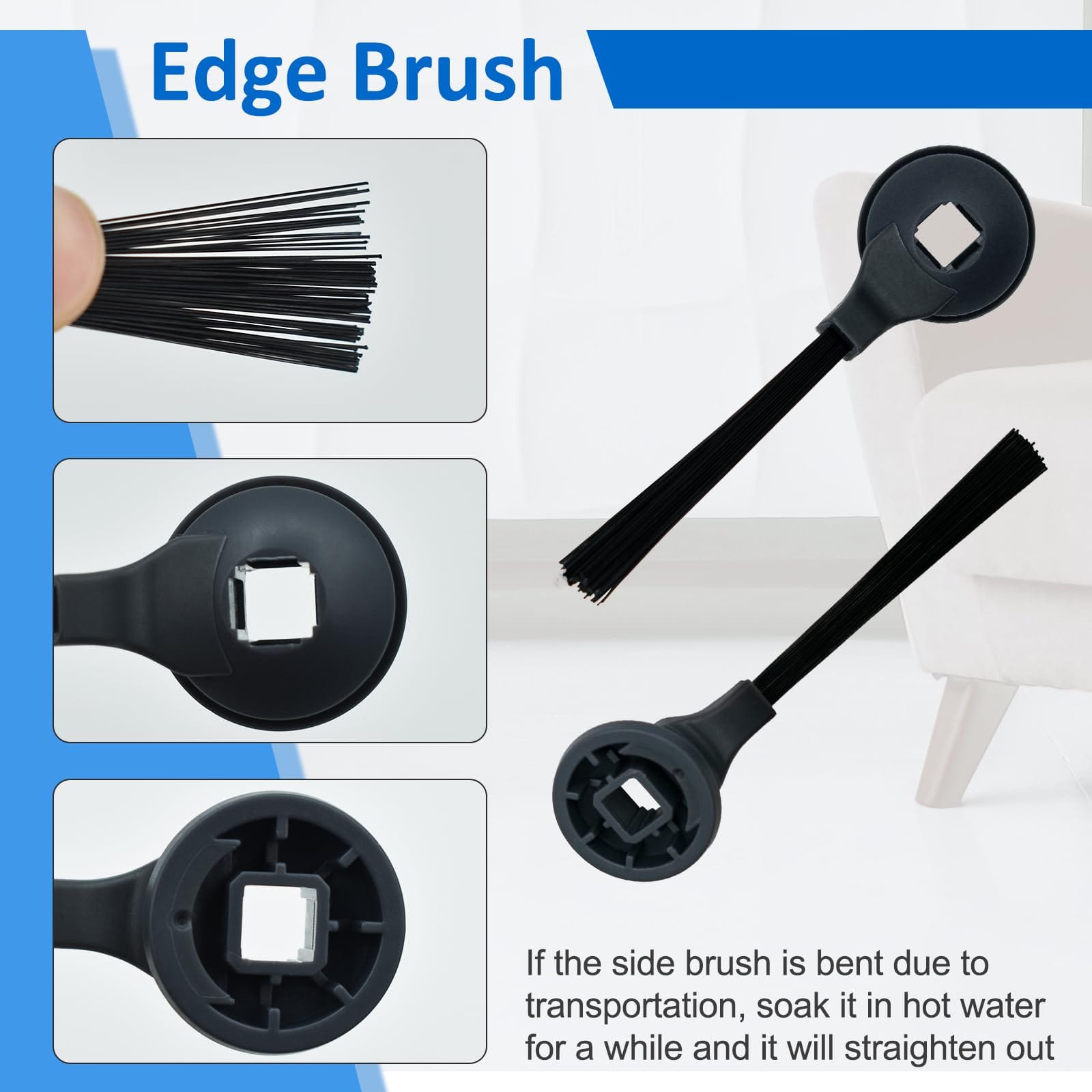 Replacement Parts for Shark AV2501S Series Robot Vacuum - Roller Brushes, Filters, Side Brush Set - Review Image 4