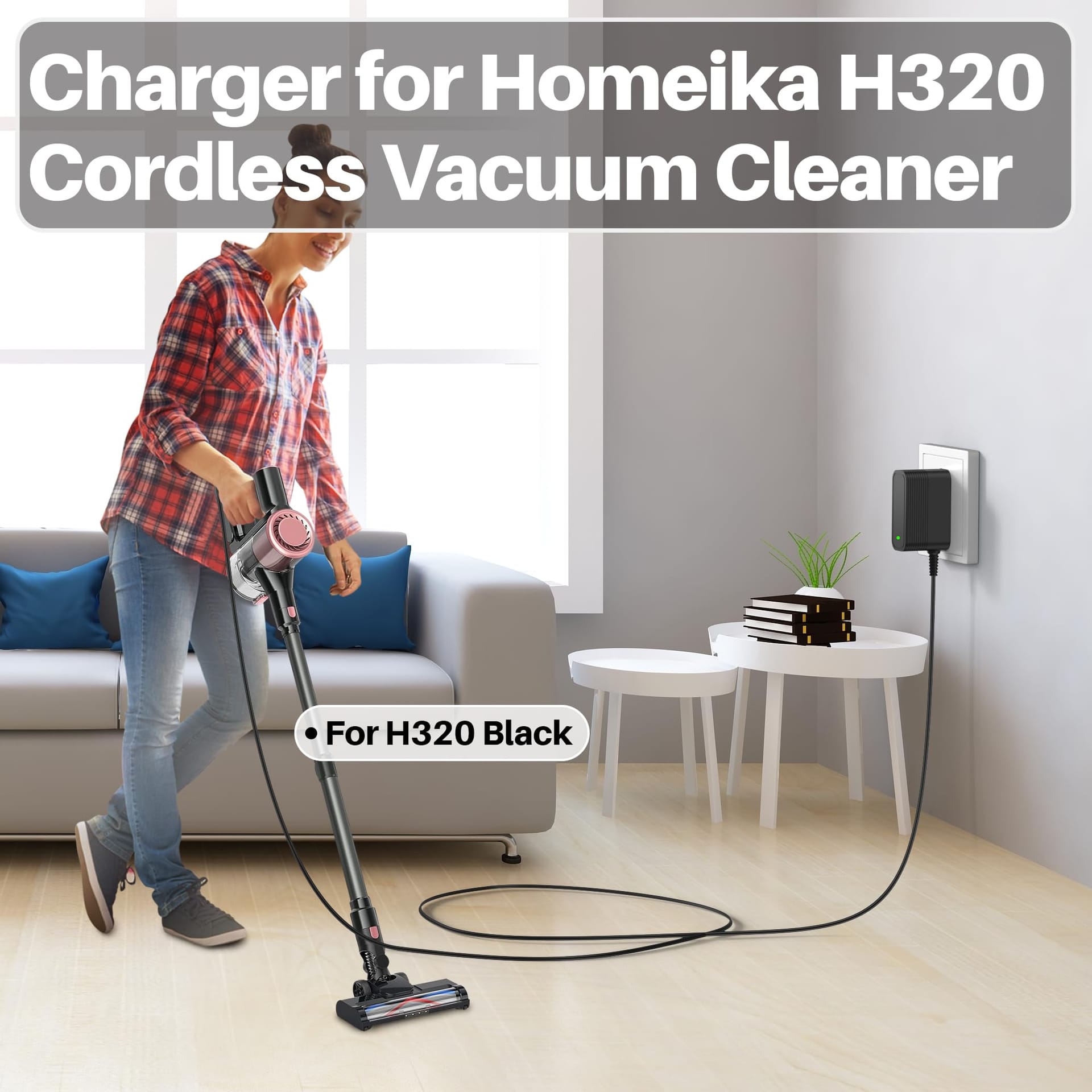 Homeika H320 Cordless Stick Vacuum Charger | 26.5V AC Adapter for Homeika Vacuum Cleaner - Review Image 4