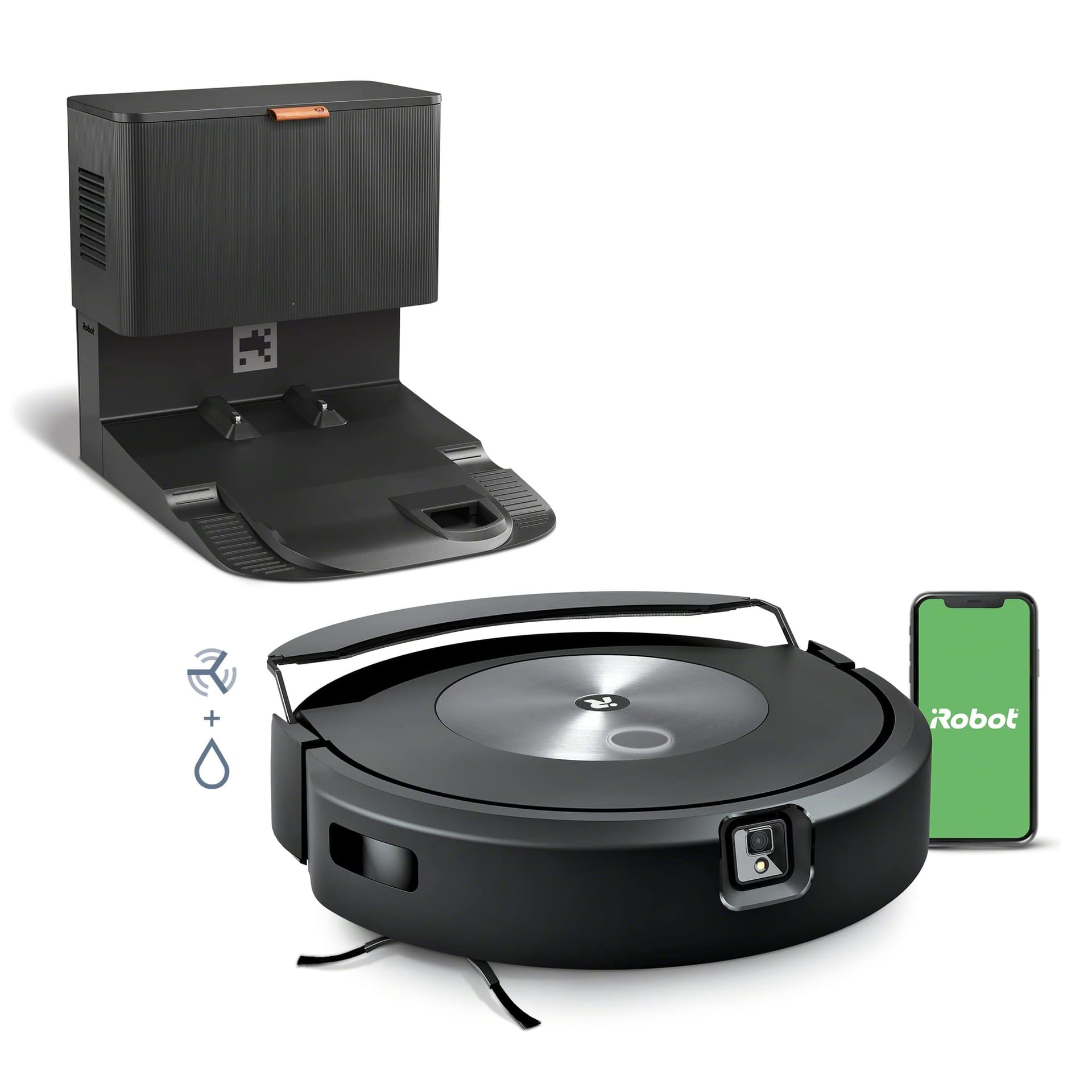 iRobot Roomba Combo J7+ Self-Emptying Robot Vacuum & Mop for Hardwood Floors - Smart Mapping, Alexa-Compatible, Ideal for Pets