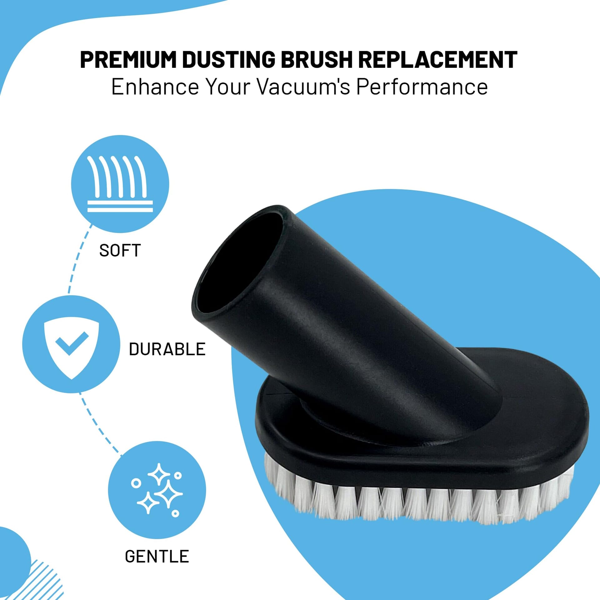 ** Bissell Vacuum Cleaner Dusting Brush Replacement OEM #2031527

**DESCRIPTION:** 
Elevate your cleaning experience with the Bissell Dusting Brush Replacement OEM #2031527, compatible with various Bissell Vacuum Cleaners. This versatile upholstery cleaning tool features dual-edge cleaning for accessing hard-to-reach areas like baseboards, bookshelves, and furniture. The gentle bristles make it ideal for dusting furniture, blinds, shelves, and more, while the lightweight design ensures easy maneuverability. Perfect for cleaning all floor surfaces, this brush attachment can also be used on upholstery and mattresses to eliminate pet hair, dust, and bacteria. Simplify your cleaning routine with this efficient and user-friendly Bissell vacuum replacement brush. - Review Image 2