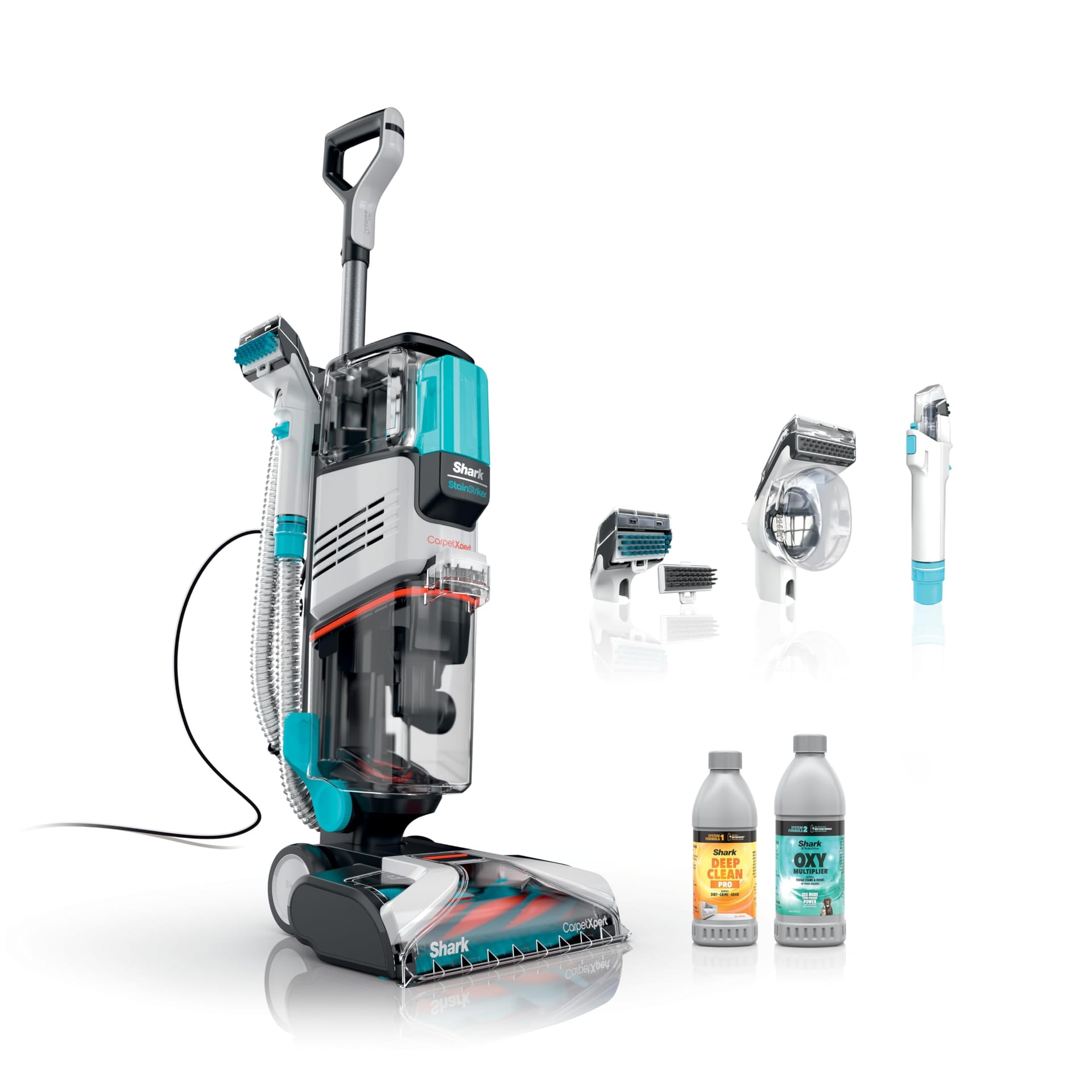 Shark CarpetXpert with StainStriker Upholstery and Carpet Cleaner, Cyan