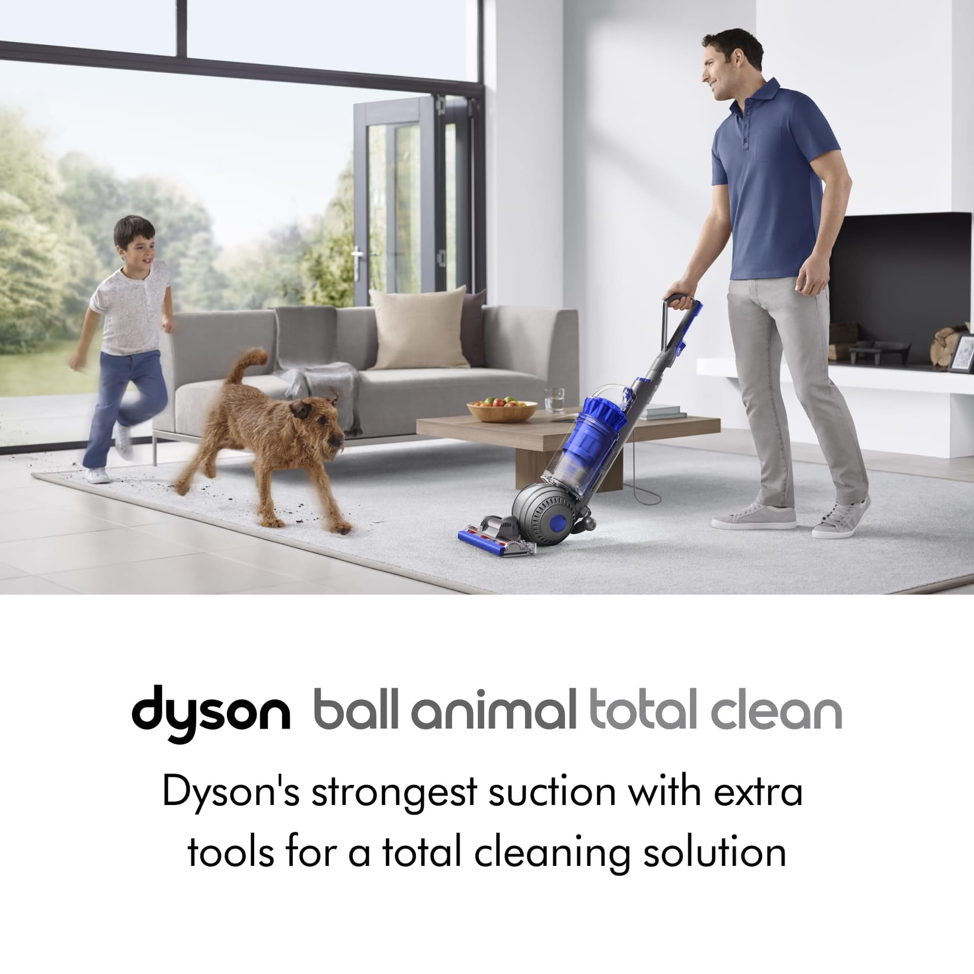 Dyson Ball Animal Total Clean Upright Vacuum for Pet Hair, Blue/Blue - Review Image 2