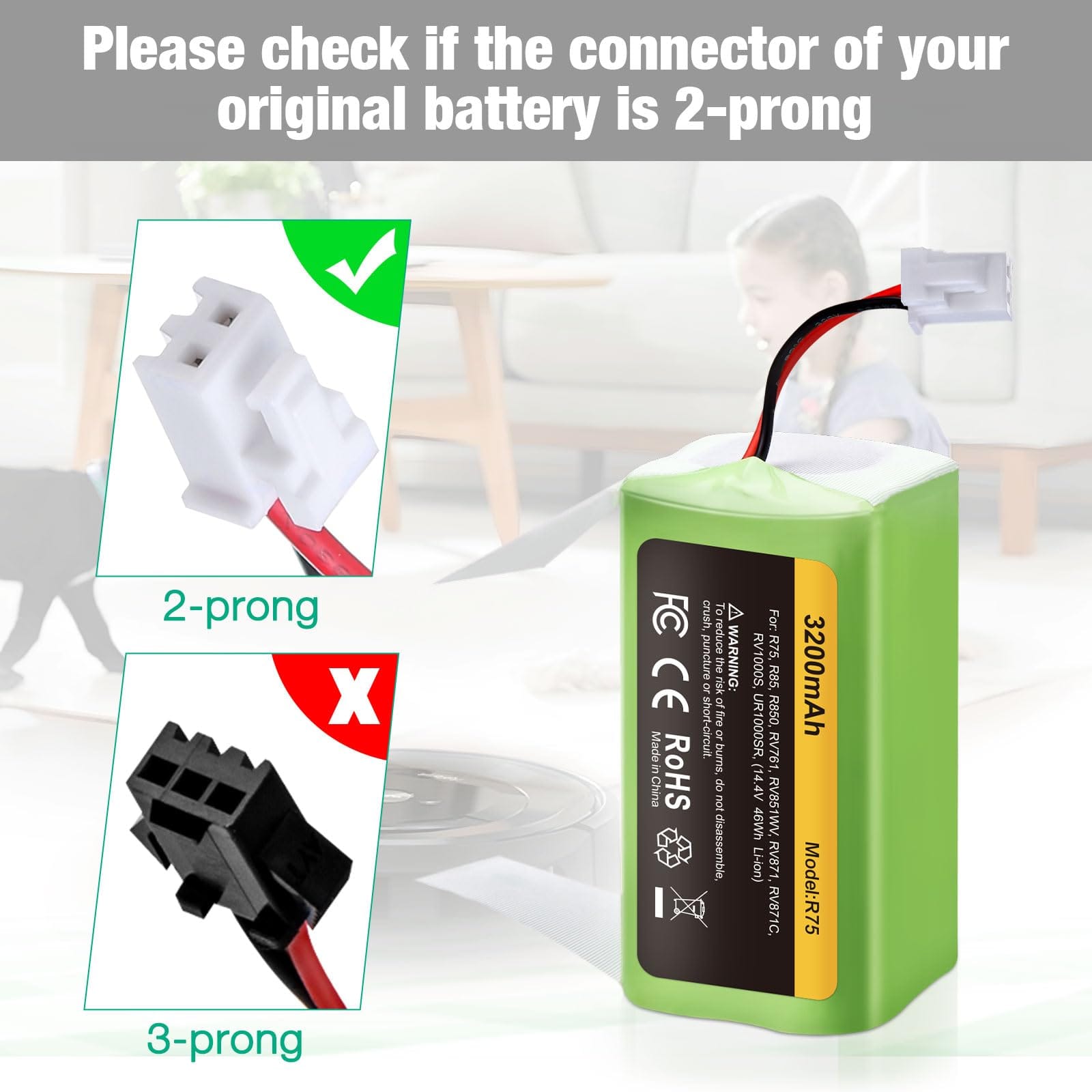 Firstpower 3.2Ah RVBAT850 Battery Replacement for Shark Ion R75 Rv761 Rv850C Vacuum - Compatible with Shark Vacuum Models Rv1000S, Rv1100Vl, Rv101Ae, Ur1000Sr, Rv700_N, Rv720_N - Review Image 4