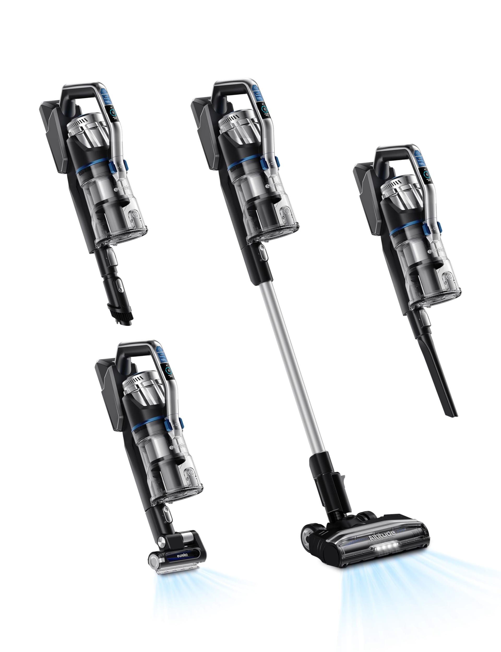 Lightweight Eureka Cordless Vacuum Cleaner for Pet Hair and Hard Floors, Powerful Suction, Dual LED Headlights