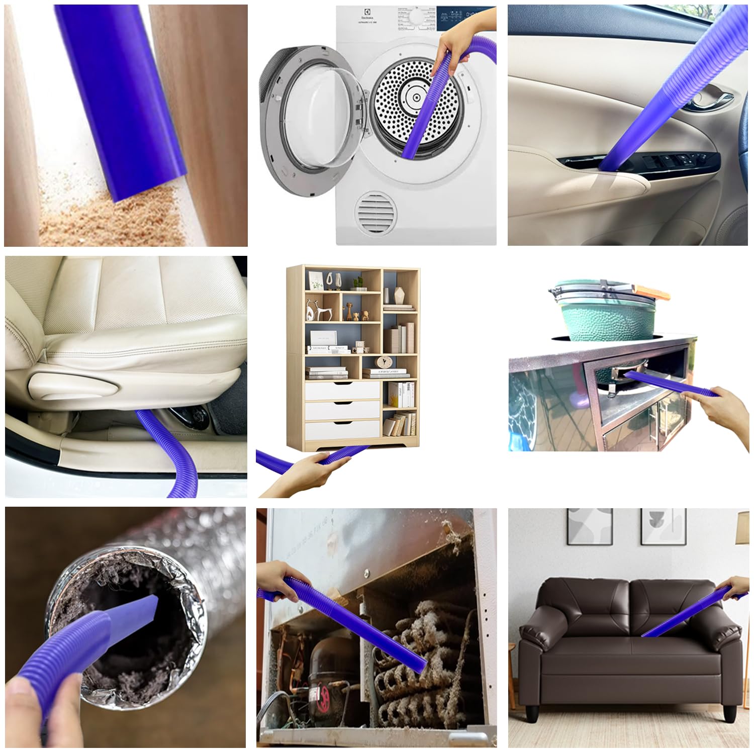 Flexible Vacuum Attachments Kit for Dyson V7 V8 V10 V11 V15 V6 Dc58 Dc59 - Dryer Vent & Refrigerator Coil Cleaner Brush Set - Review Image 4