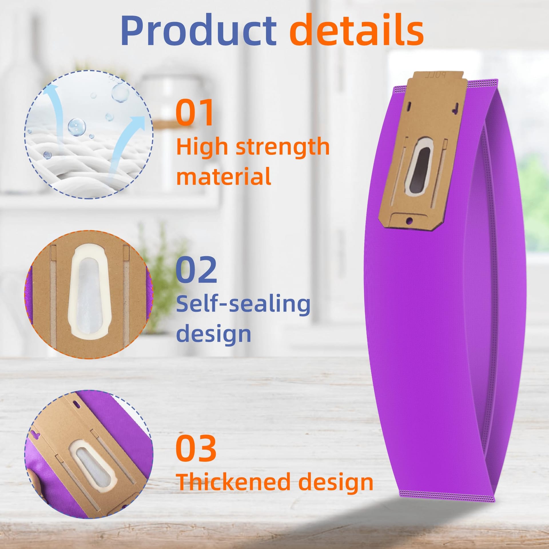 Hepa Type CC Upright Vacuum Cleaner Bags AK1CC6H Replacement for Oreck Elevate Models X3,X5,XL7,XL21,2000-9000 Series, 12 Pack - Review Image 3