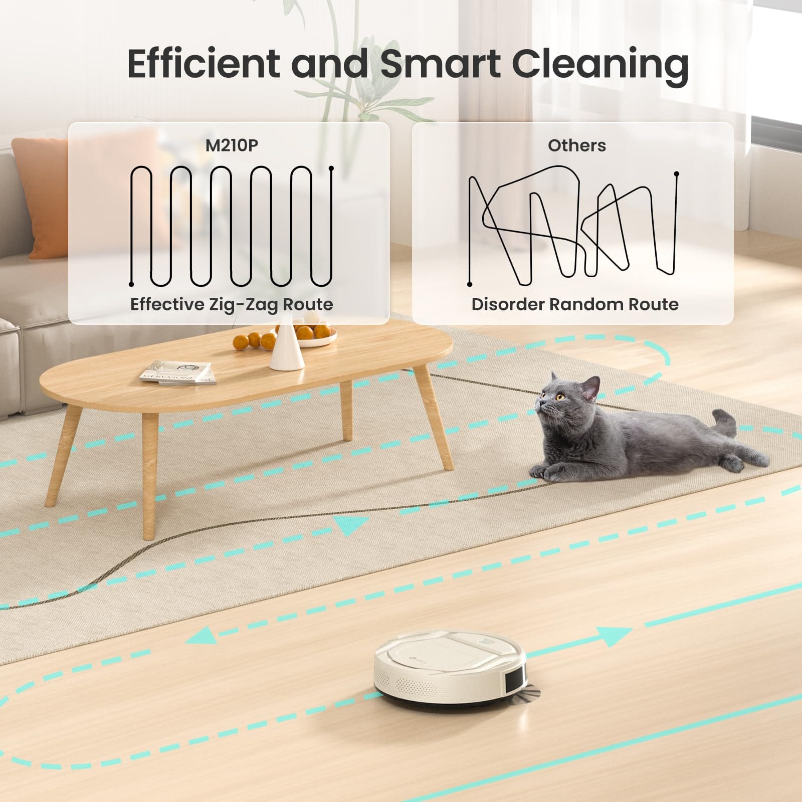 Lefant Robot Vacuum M210 Pro - Powerful 2200Pa Suction, Self-Charging, Ideal for Pet Hair, Hardwood Floors - Review Image 5