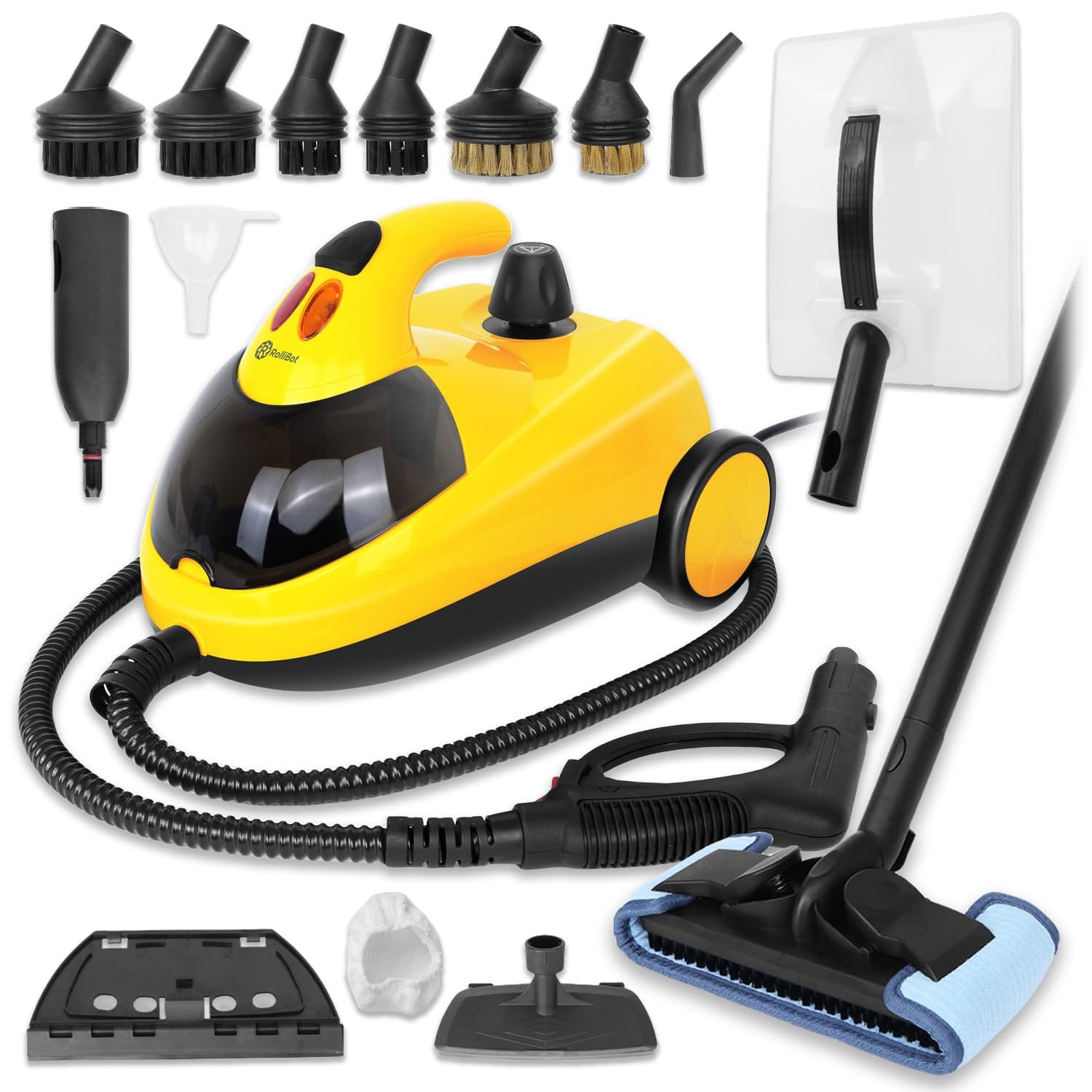 Multipurpose Steam Cleaner with 18 Accessories - Portable Steamer for Floor, Carpet, Kitchen, Bathroom, Tile & Window, Couch, Car - Chemical-Free Cleaning and Wallpaper Removal