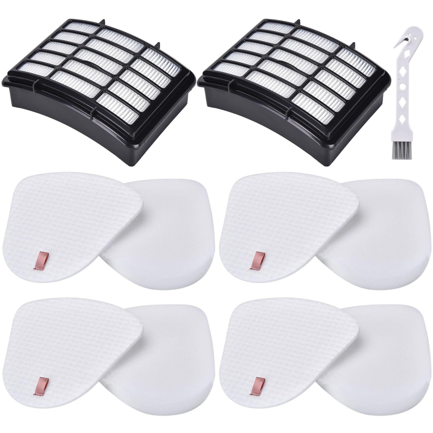 High-Quality HEPA and Foam Filters Set for Shark Navigator Lift-Away Vacuums - Compatible with NV350, NV351, NV352, NV355, NV360, UV440, UV490, UV540 - Includes XFF350 and XHF350 Replacement
