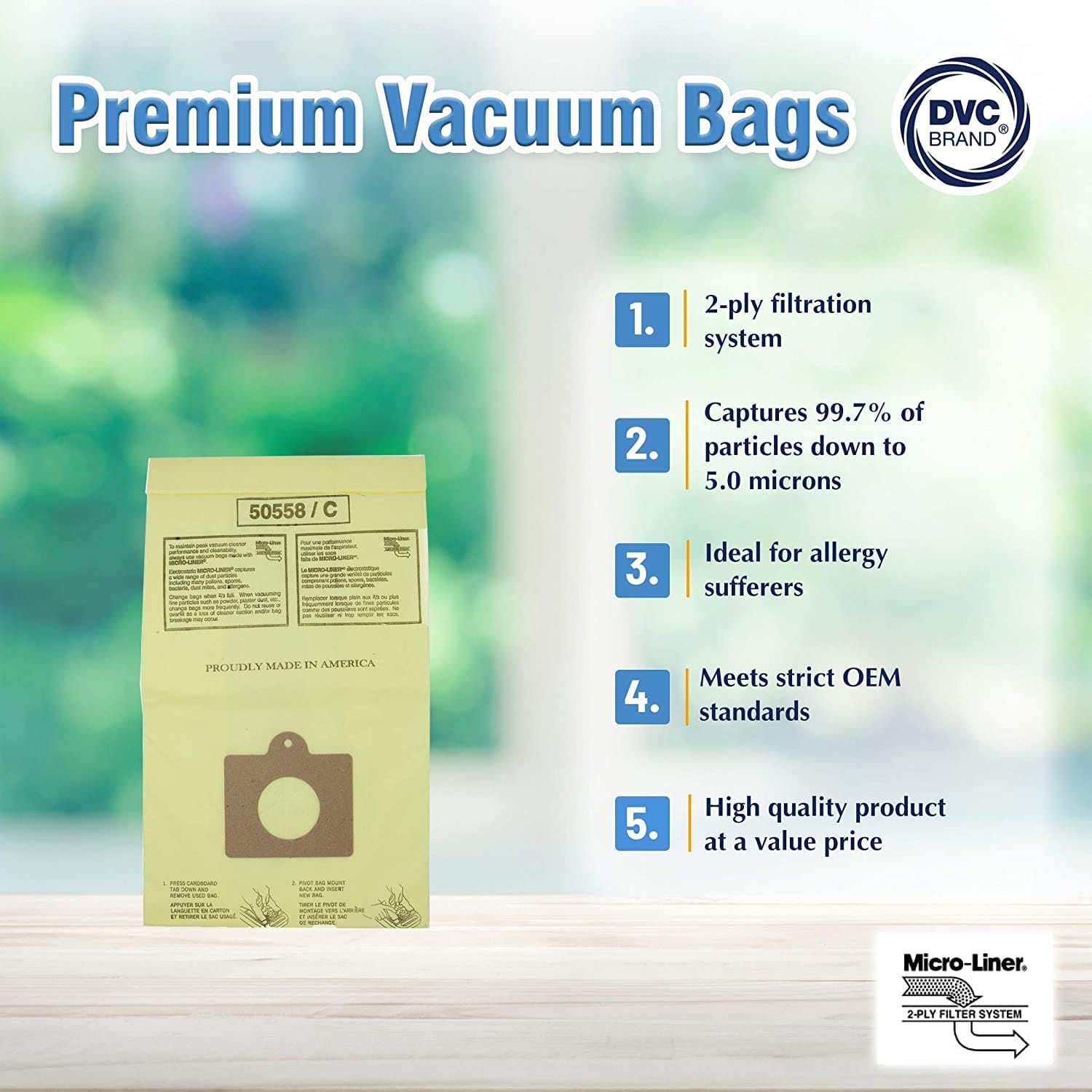 Pack of 9 MICRO-LINED Vacuum Cleaner Bags for Kenmore 5055 50557 50558 & Panasonic C-5 C Q - Review Image 4