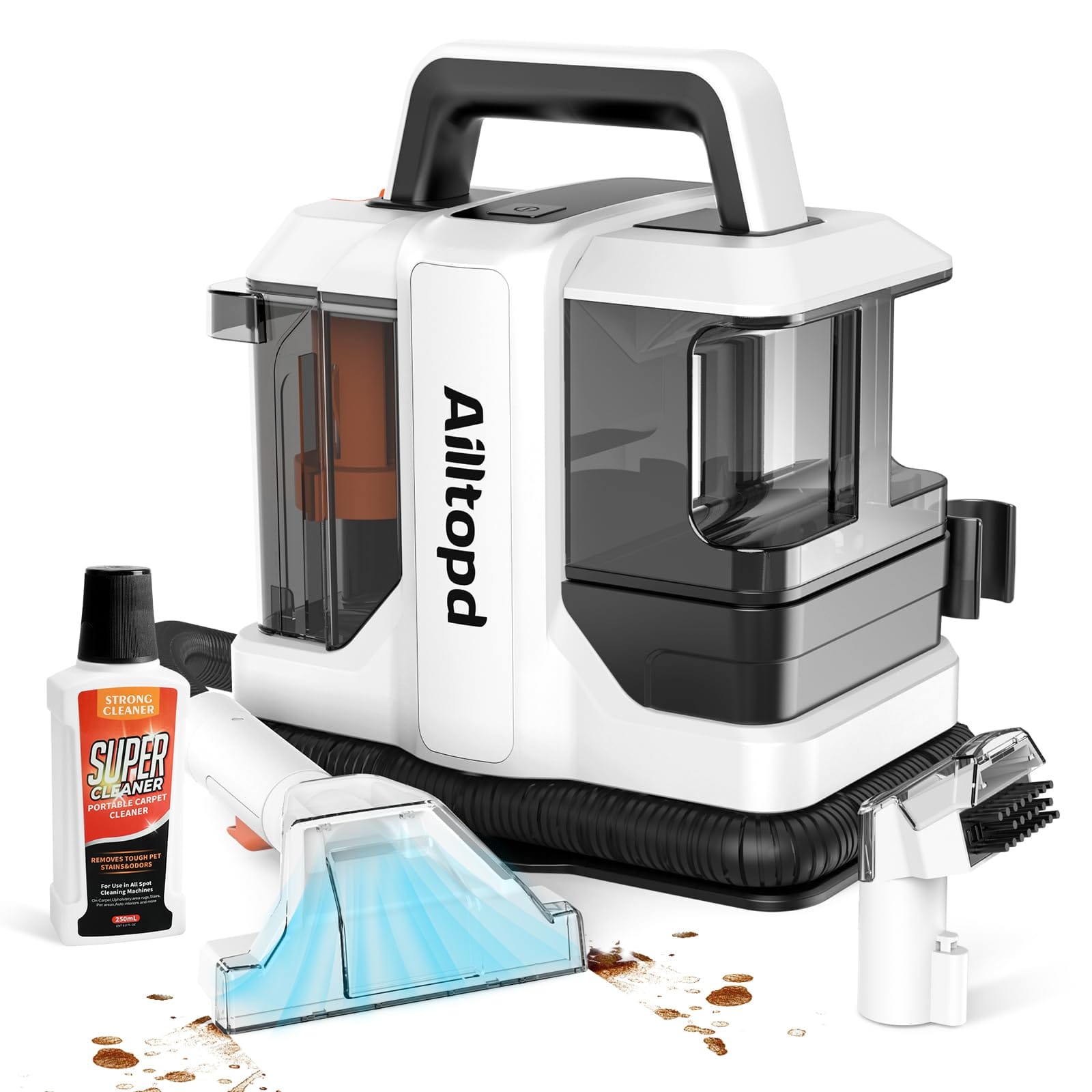 Portable Carpet & Upholstery Spot Cleaner with Powerful Suction for Deep Stain Cleaning