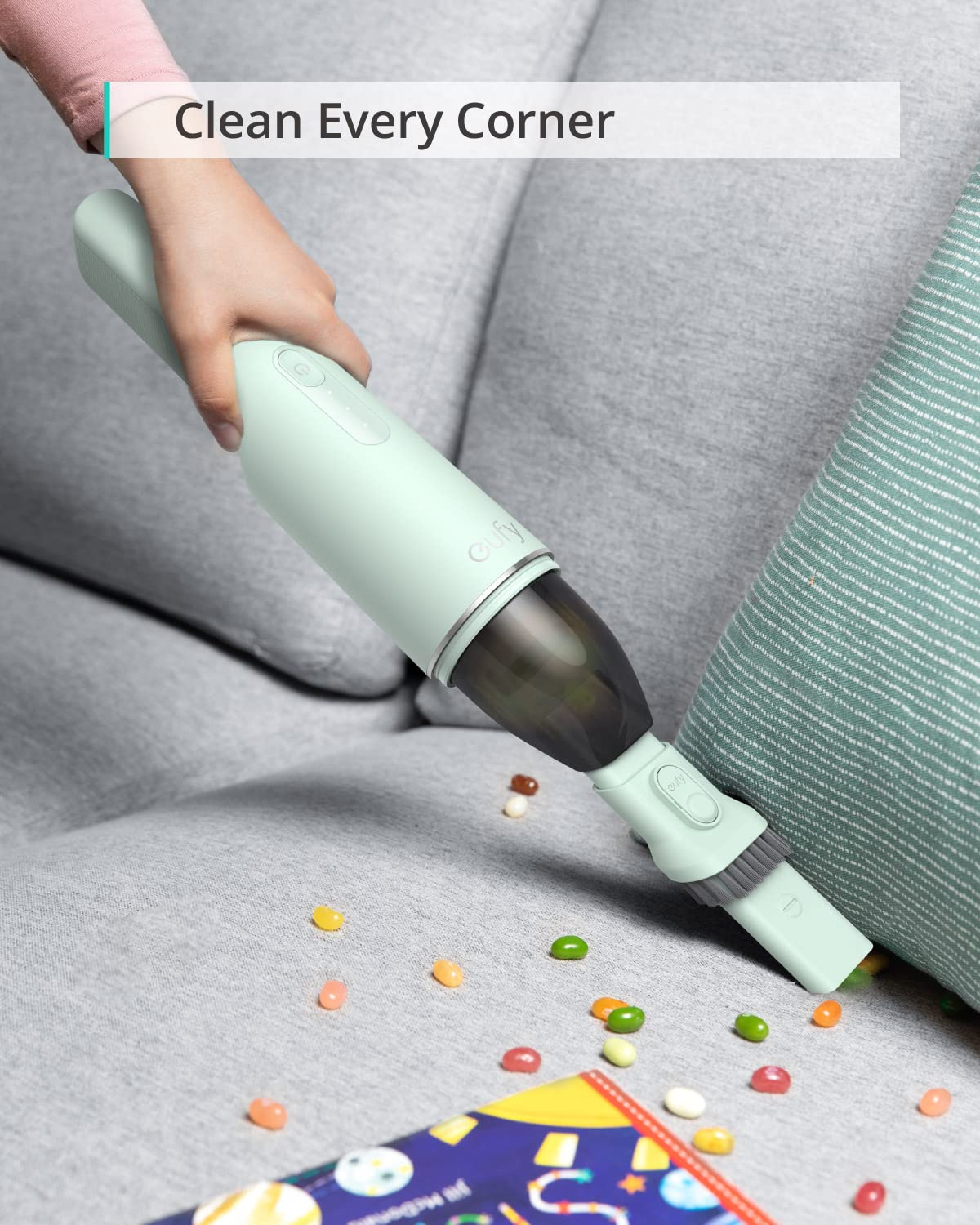 Eufy HomeVac H11 Cordless Handheld Vacuum Cleaner, Lightweight 1.2lbs, 5500Pa Suction Power, USB Charging - Review Image 3