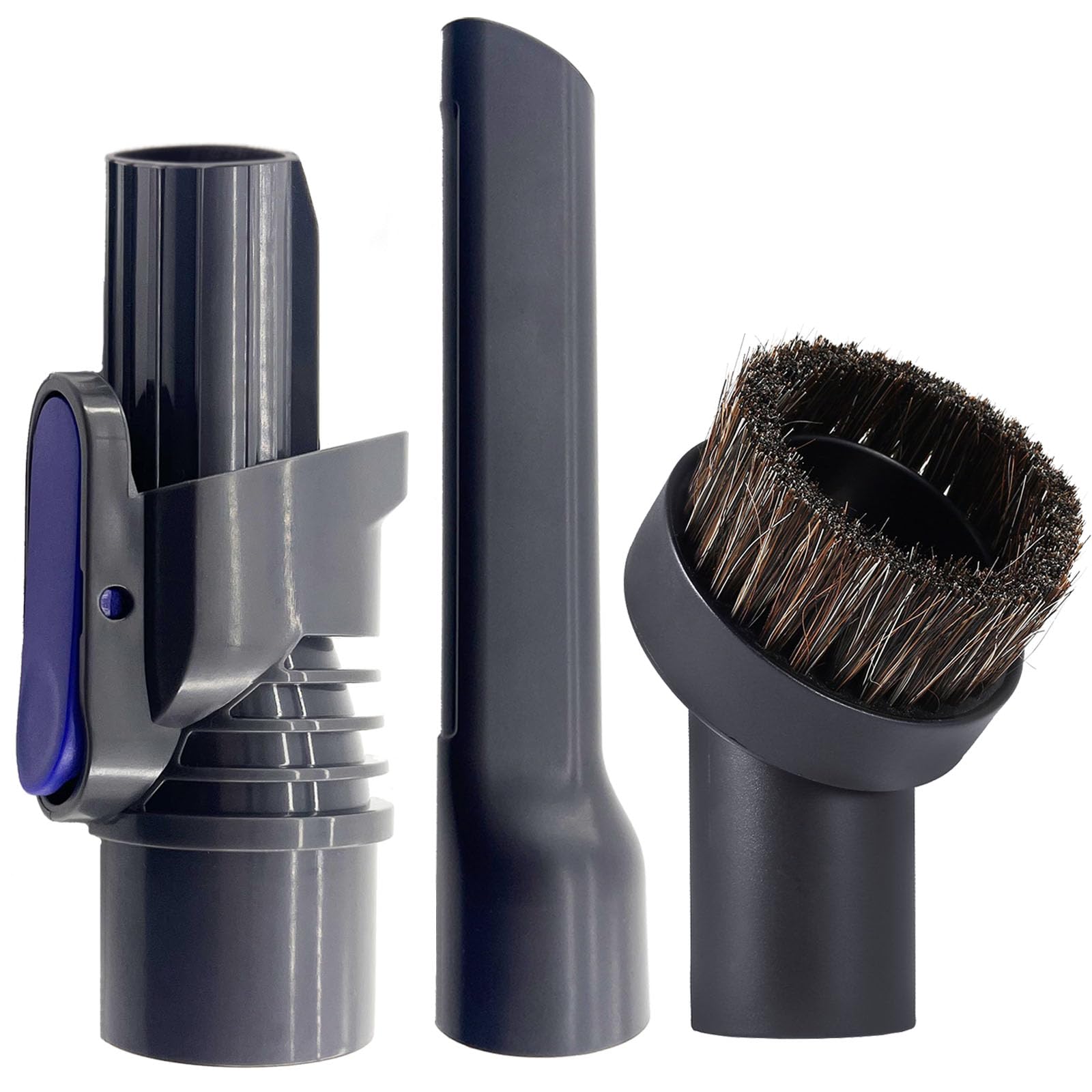 Cordless Stick Vacuum Accessories Compatible with Shark IX141, IX363Ht, IX361H, IX462H, IX483H, and More - 1.25" Horse Hair Brush Attachment & Crevice Tool Adapter