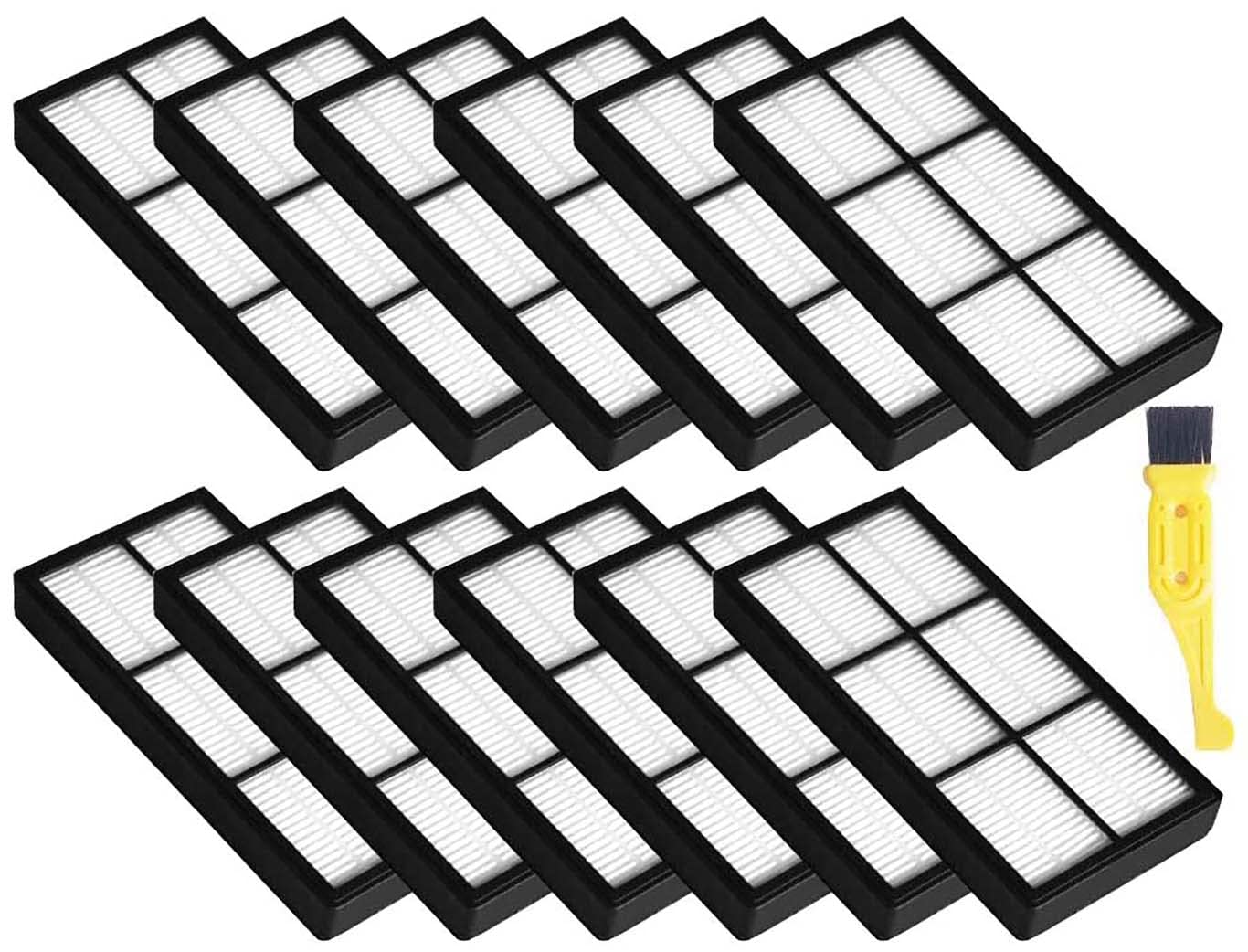 12-Pack HEPA Filter Replacement for iRobot Roomba 800 Series - Compatible with 870 880 Robotic Vacuum Parts
