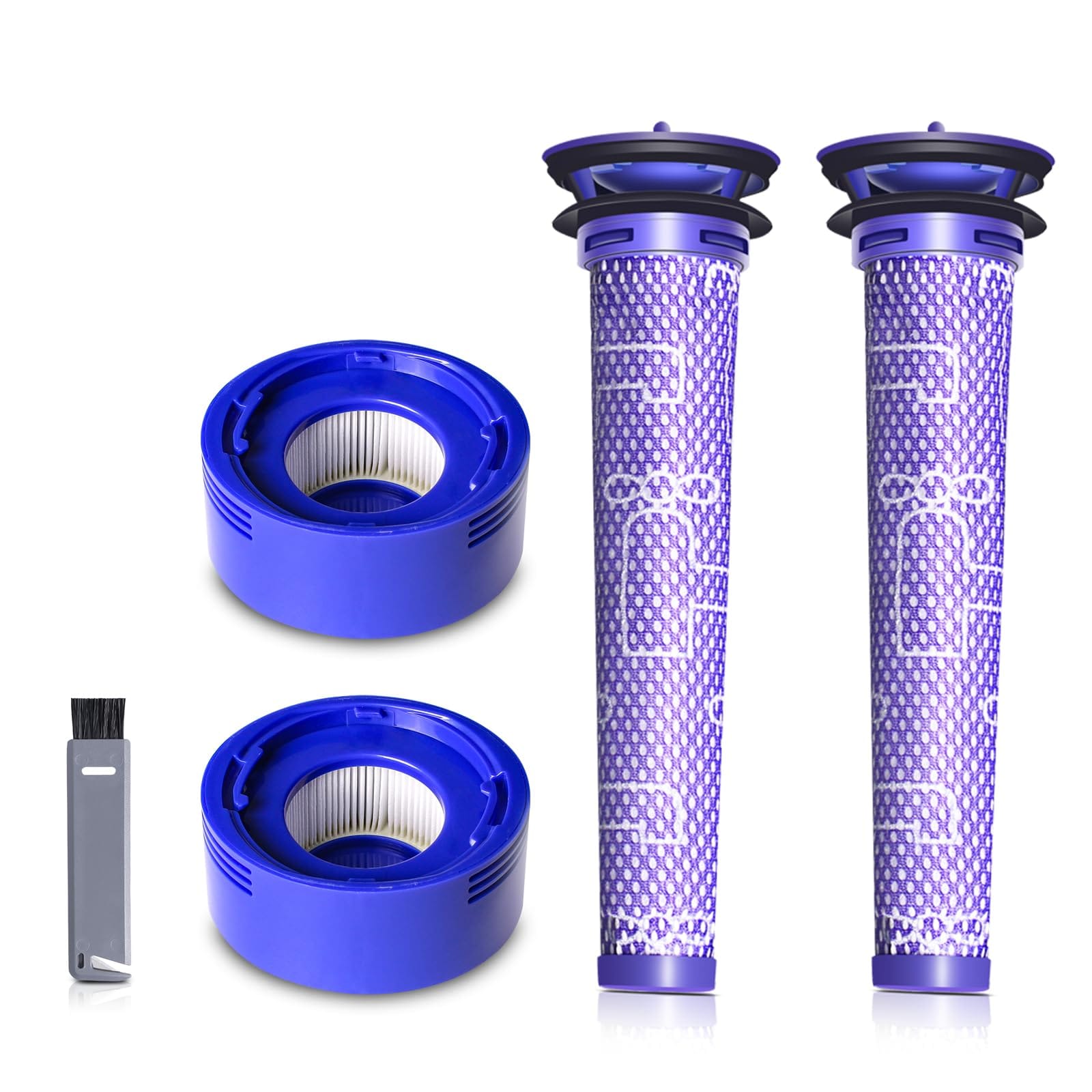 High-Quality Replacement Filter Kit for Dyson V7, V8 Animal, V8 Absolute & Sv10 Cordless Stick Vacuum Cleaners (4P) - Replaces 965661-01 & 967478-01
