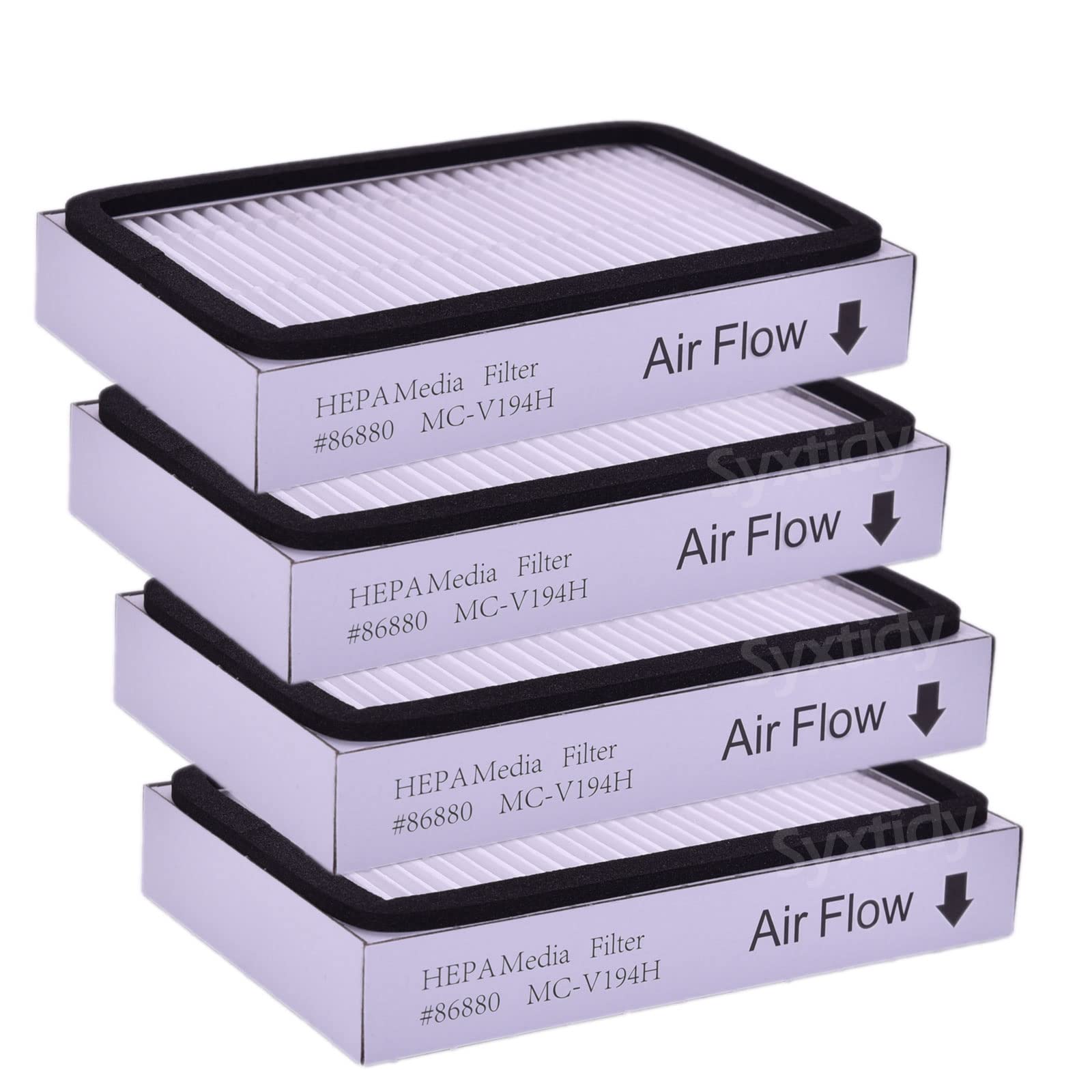 4-Pack HEPA Vacuum Filters for Kenmore EF-2 and Panasonic MC-V194H, Compatible with Pet Hair Vacuums