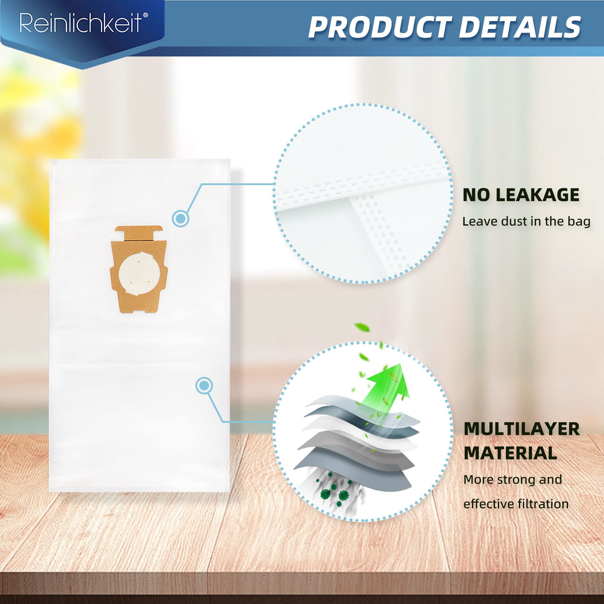 Universal Cloth Vacuum Bags for Kirby All Generation & Sentria Models, Pack of 6 Bags - Compatible with Part 205811 204814 204811 - Review Image 4