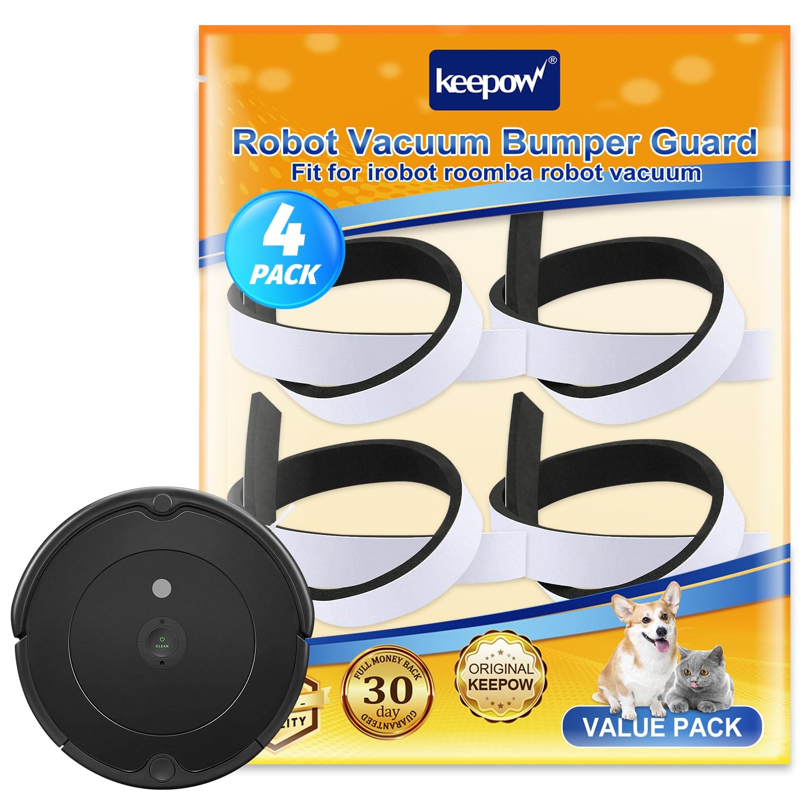 Soft Bumper Guard for Roomba Robot Vacuum 671 675 500 600 700 800 Series - Compatible with Keepow