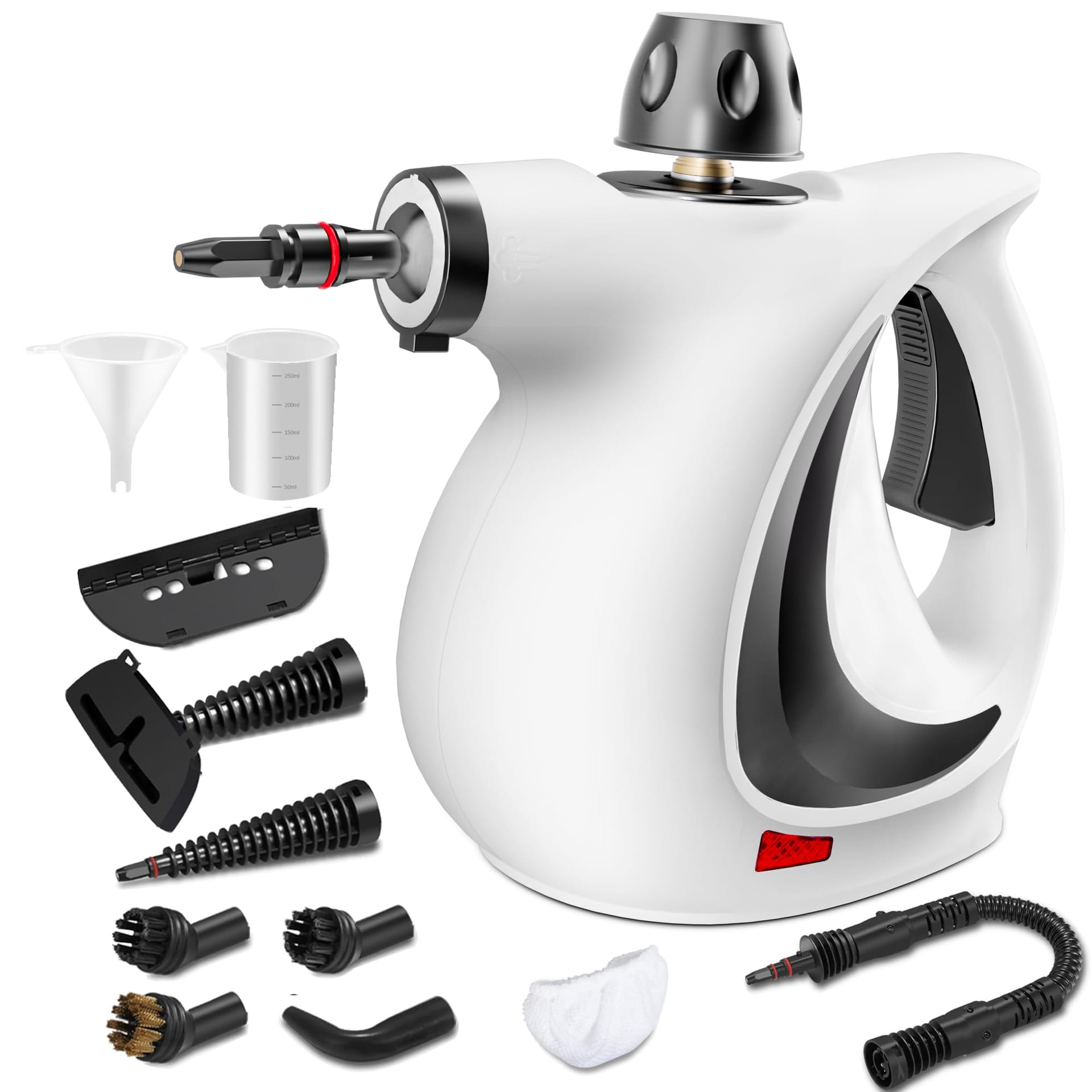 Multifunctional Handheld Steam Cleaner for Floor, Car, Carpet, Upholstery, Windows - 11-Piece Set (Grey)