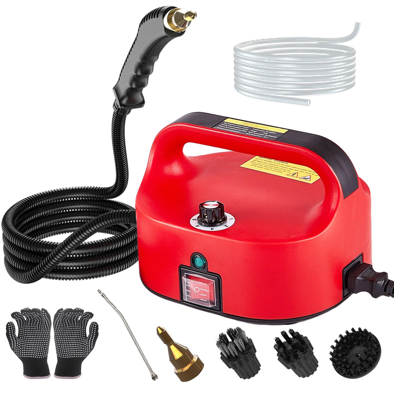 Goyappin 2500W Portable High Temperature Steam Cleaner for Bed Bugs, Car Detailing, Furniture, Kitchen, Bathroom - Multi-Use Handheld Steamer
