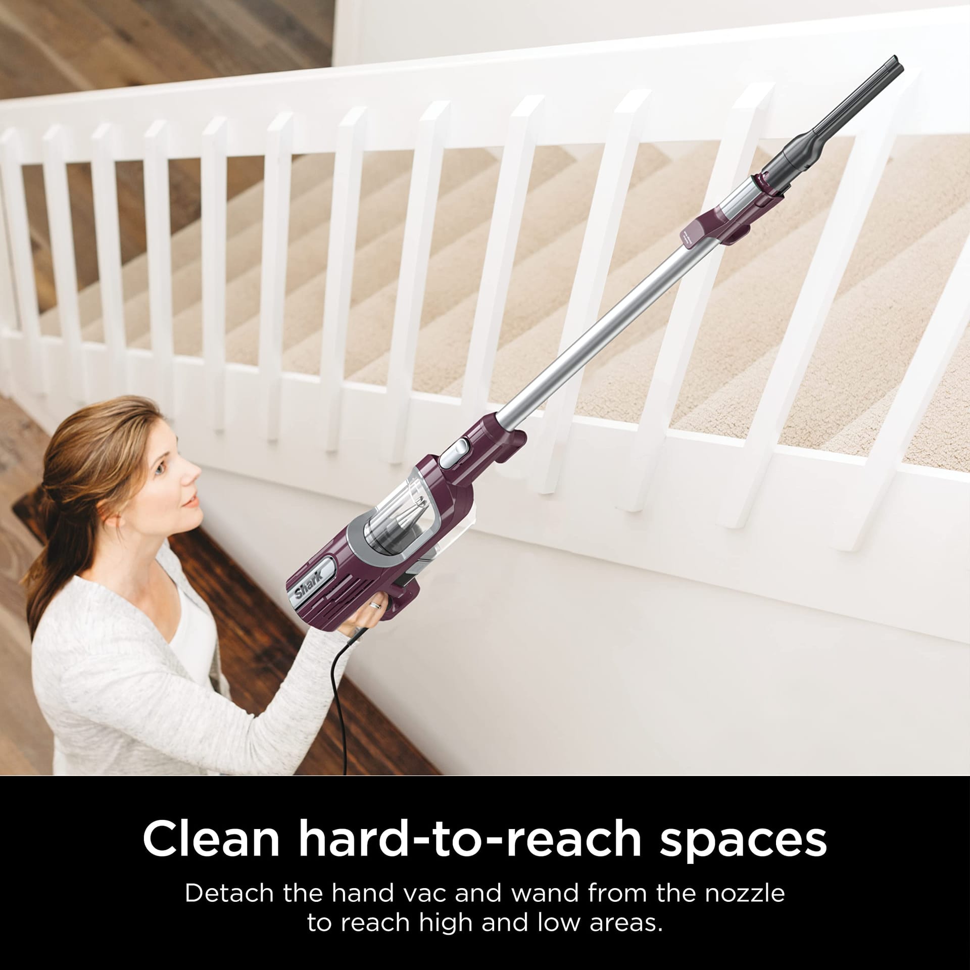 Ultra-Light Corded Stick Vacuum with Powerfins Hairpro and Odor Neutralizer Technology, Crevice & Upholstery Tool, Precision Duster - Wine Purple (Renewed) - Review Image 5