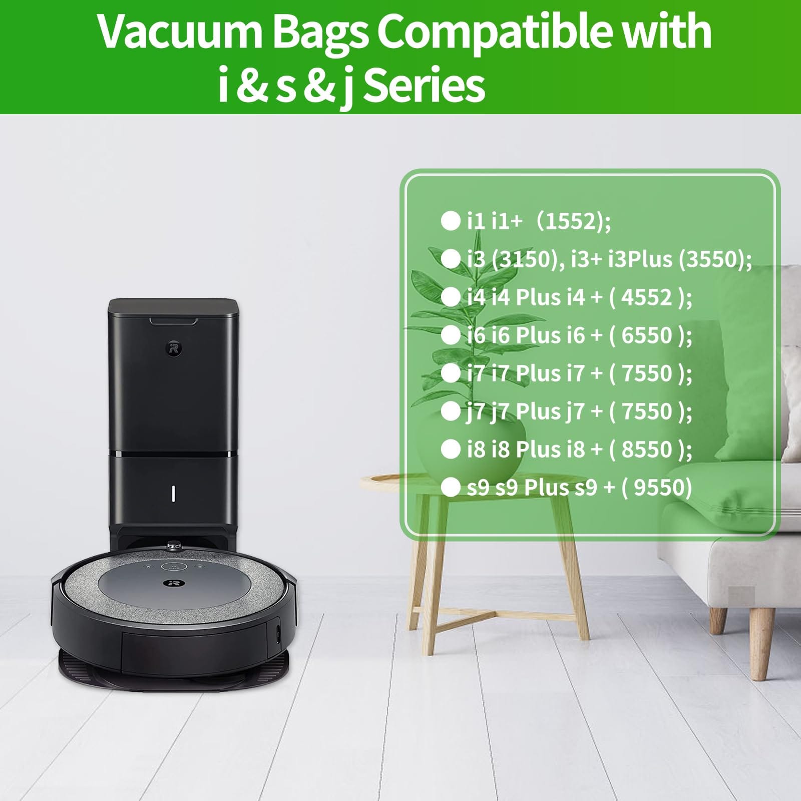 VBN Replacement Roomba Vacuum Bags 12-Pack for iRobot Roomba i & S & J Series, Compatible with I7, I3, I1, I4, I6, I8, J7, S9 - Automatic Dirt Disposal Bags - Review Image 2