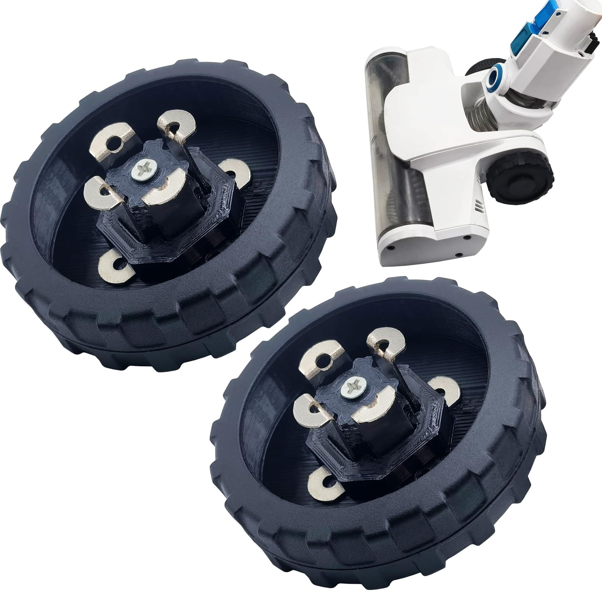 Auyuve 2Pcs Black Upgraded Replacement Wheel for Hart 20V Stick Vacuum, High-Quality Wheels Accessory