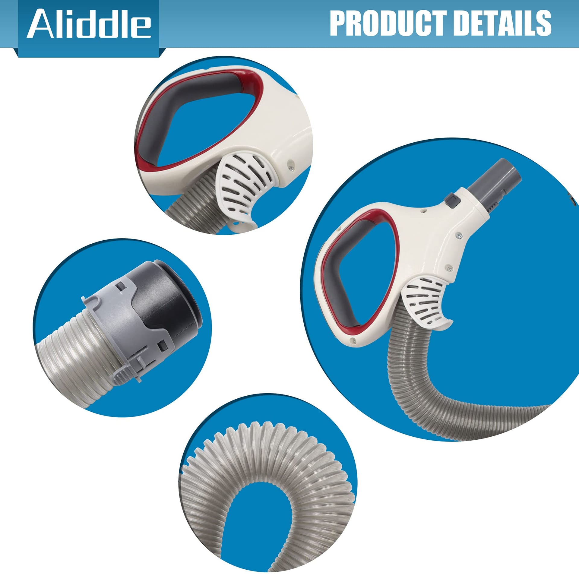 Upgraded Replacement Shark Rotator Professional Lift-Away Hose Handle - Compatible with Models NV500 NV501 NV501C NV502 NV505 NV510 NV520 NV520Q NV520QR NV520QPR UV560 (Red) - Review Image 3