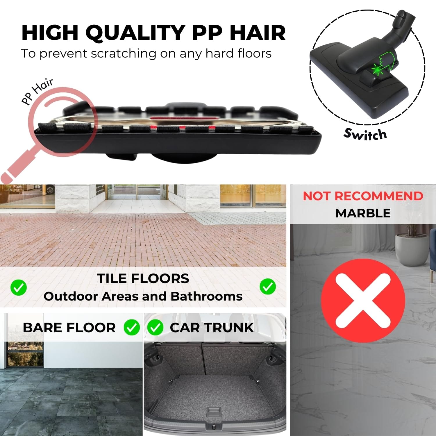 35mm Replacement Vacuum Head for Miele Cleaners | Ideal for Low-Pile Carpets and Smooth Floors - Review Image 3
