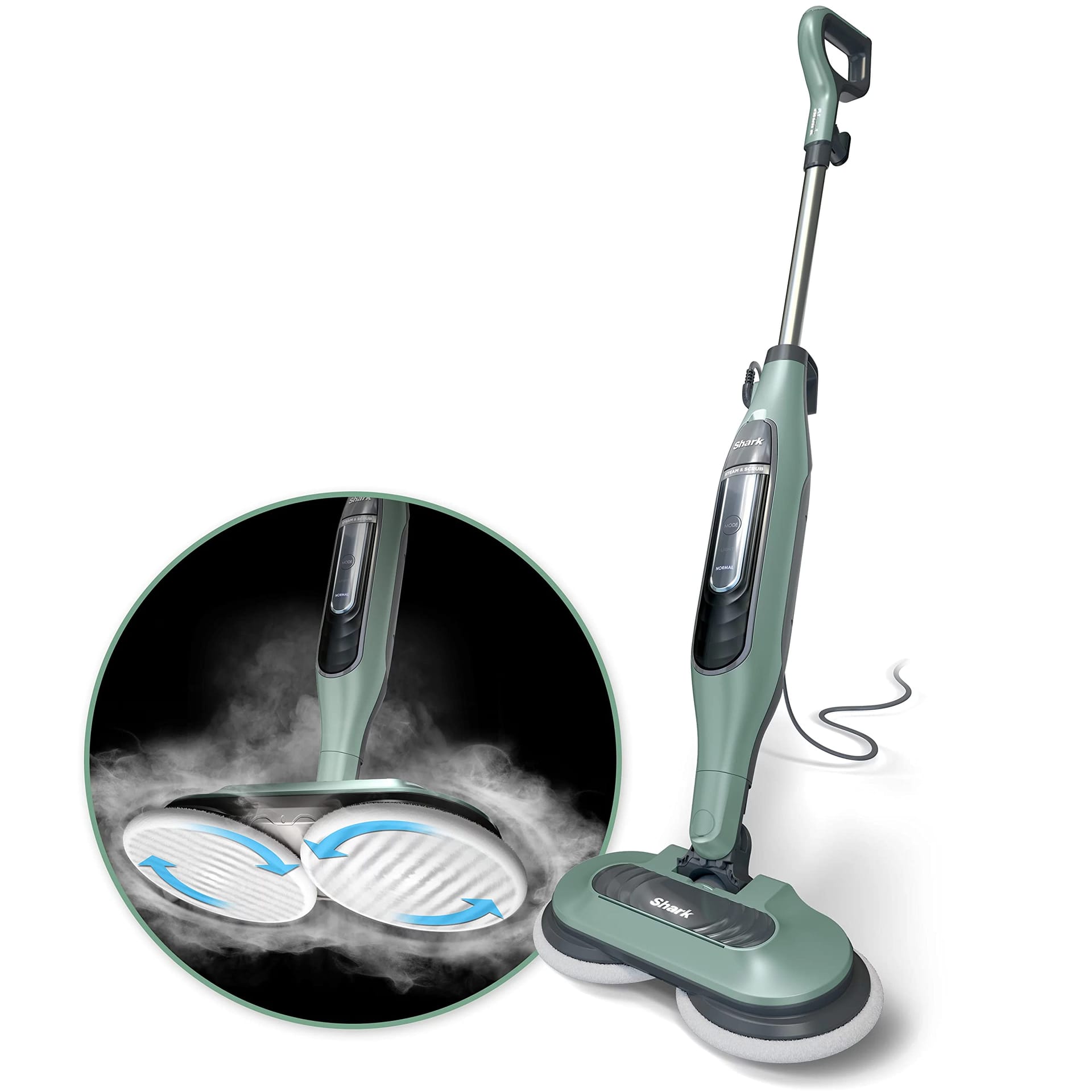 Renewed Shark S7000Amz All-In-One Hard Floor Steam Mop, Scrubbing & Sanitizing - Pure Water