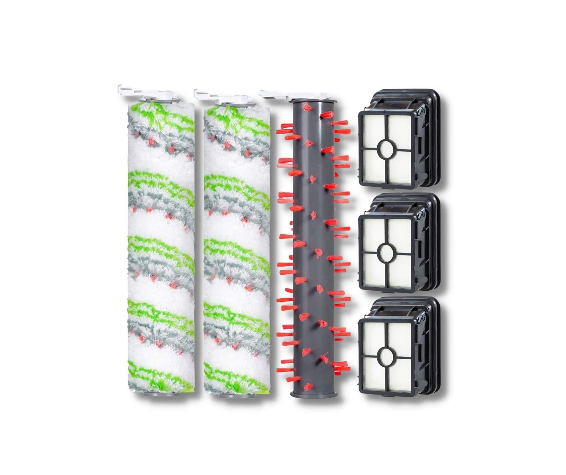 Replacement Parts for Bissell Crosswave Max 2554 Series - 3 Brush Rolls and 3 Pack Filters