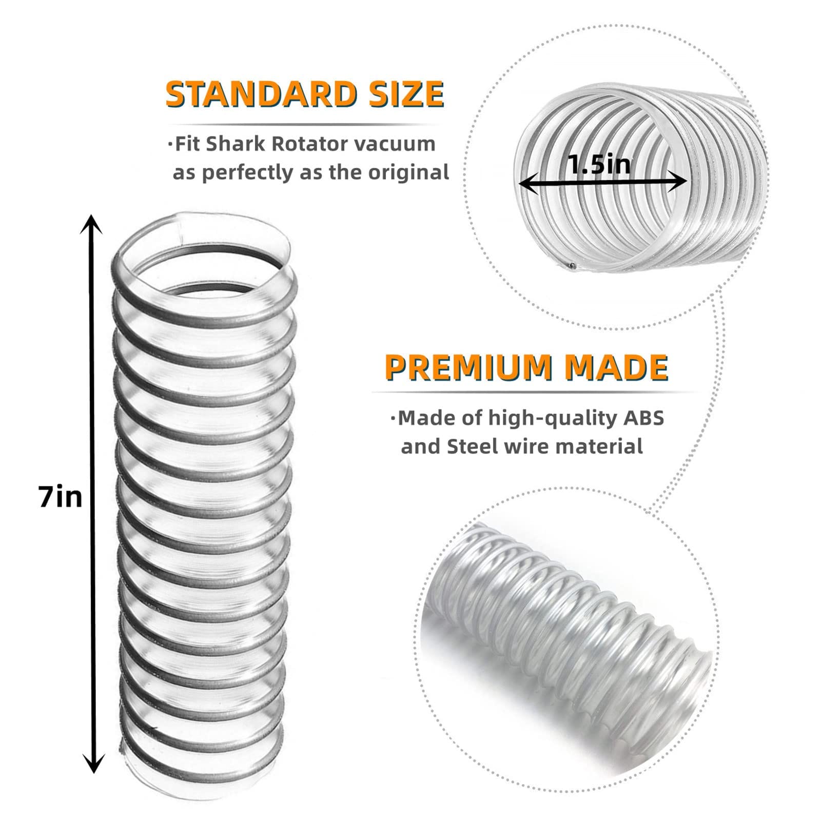 Premium Lower Duct Hose Replacement Kit for Shark Rotator NV752 NV751 NV340 NV400 NV501 NV502 NV552 NV650 UV795 Vacuum Cleaner (Pack of 2) - Review Image 3