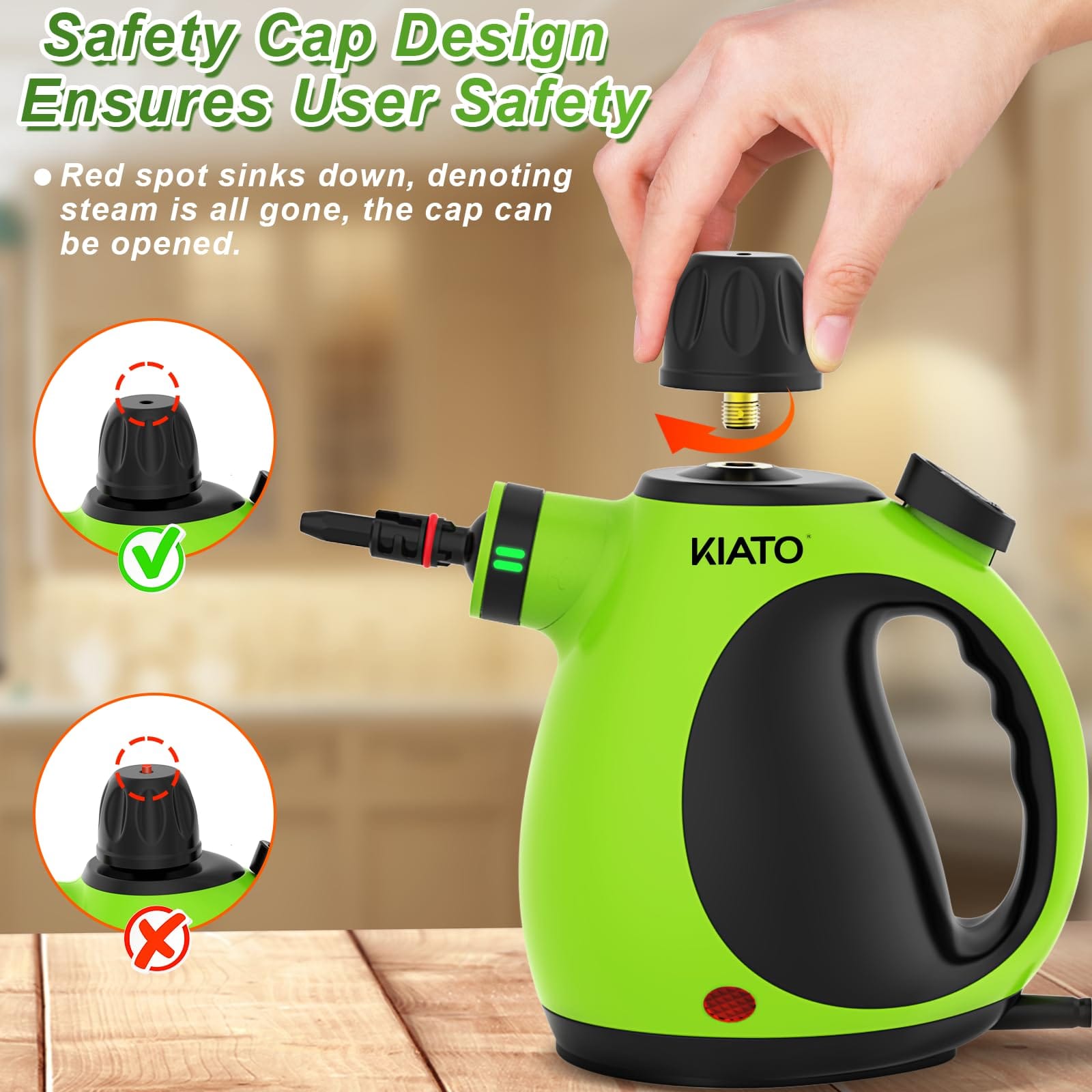 Multipurpose Kiato 10-in-1 Handheld Steam Cleaner for Home, Bathroom, Upholstery, and Car - Review Image 5