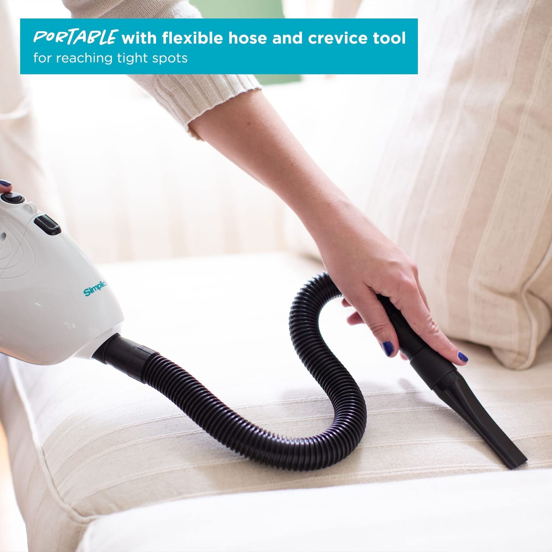 Simplicity Vacuums F1 Flash Mini Handheld Vacuum - Powerful Corded Hand Vacuum for Craft & Sewing Projects, Car Detailing - With Attachments - Review Image 5