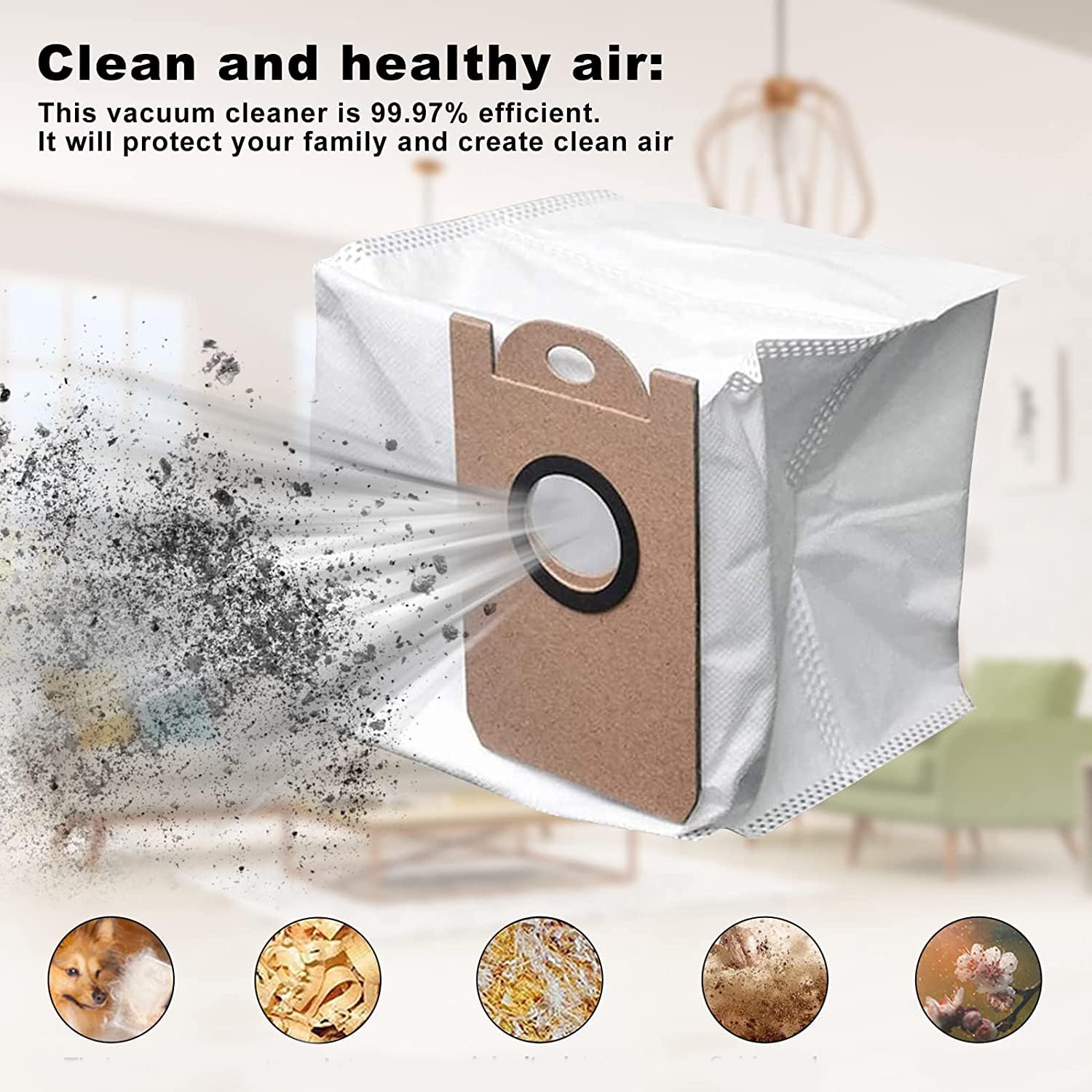 6-Pack Leak-Proof Dust Bags for iHome AutoVac Nova & Proscenic Robot Vacuums - Review Image 3