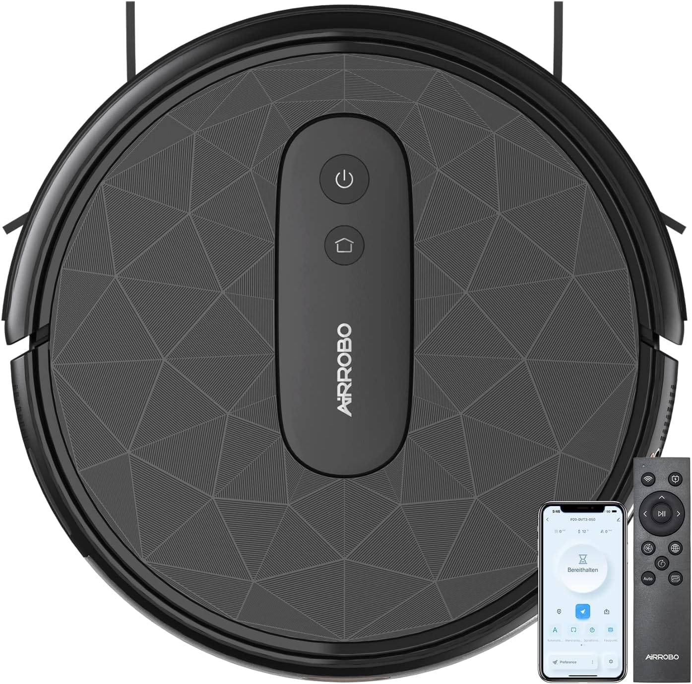 Airrobo Robot Vacuum Cleaner with 2800Pa Suction Power - Ideal for Pet Hair, Hard Floors, and Low Carpets - Self-Charging, App Control