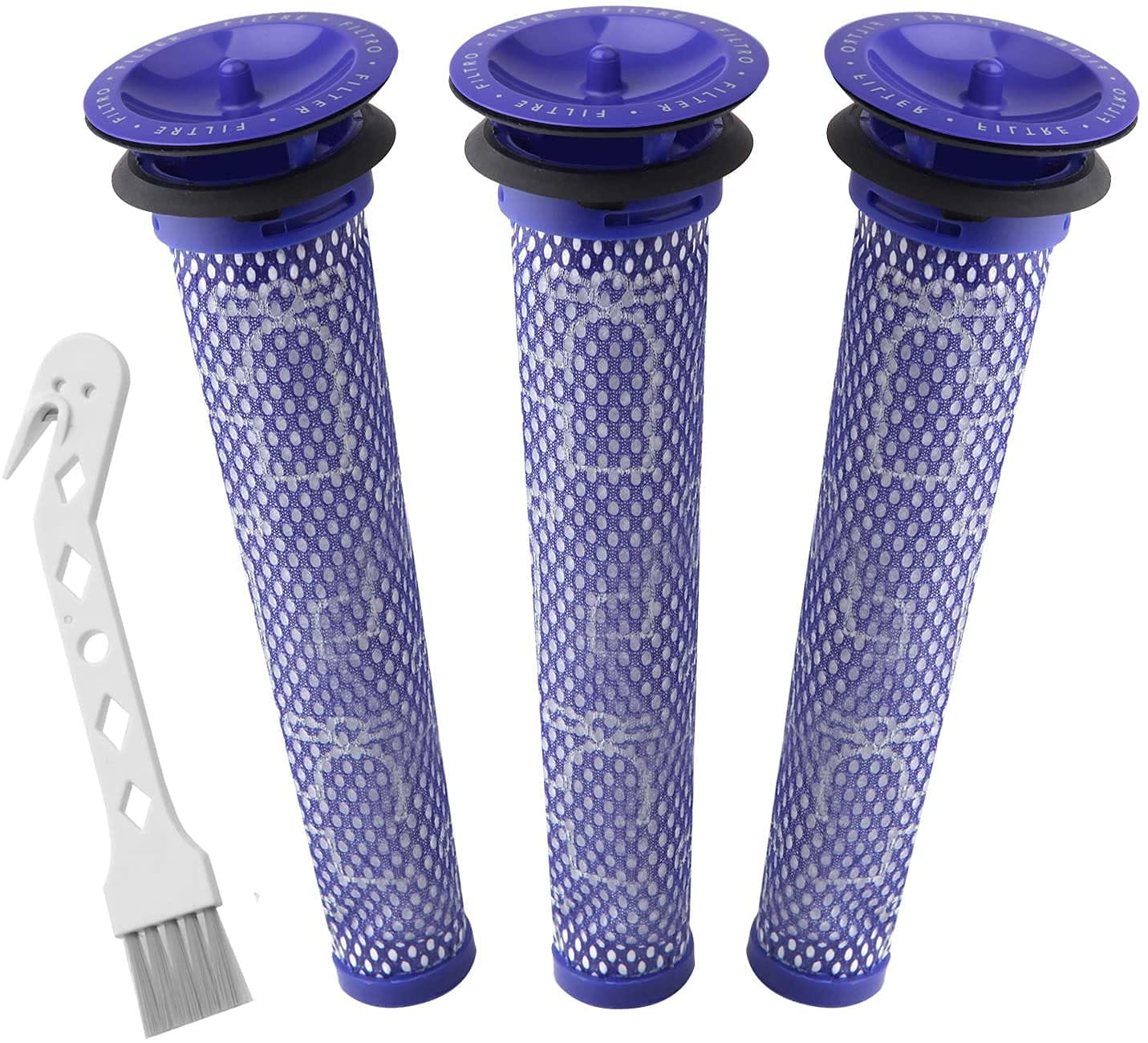 Colorfullife 3 Pack Pre Filters for Dyson V6 V7 V8 Vacuum. Replacement Part # 965661-01, HEPA Filters Kit