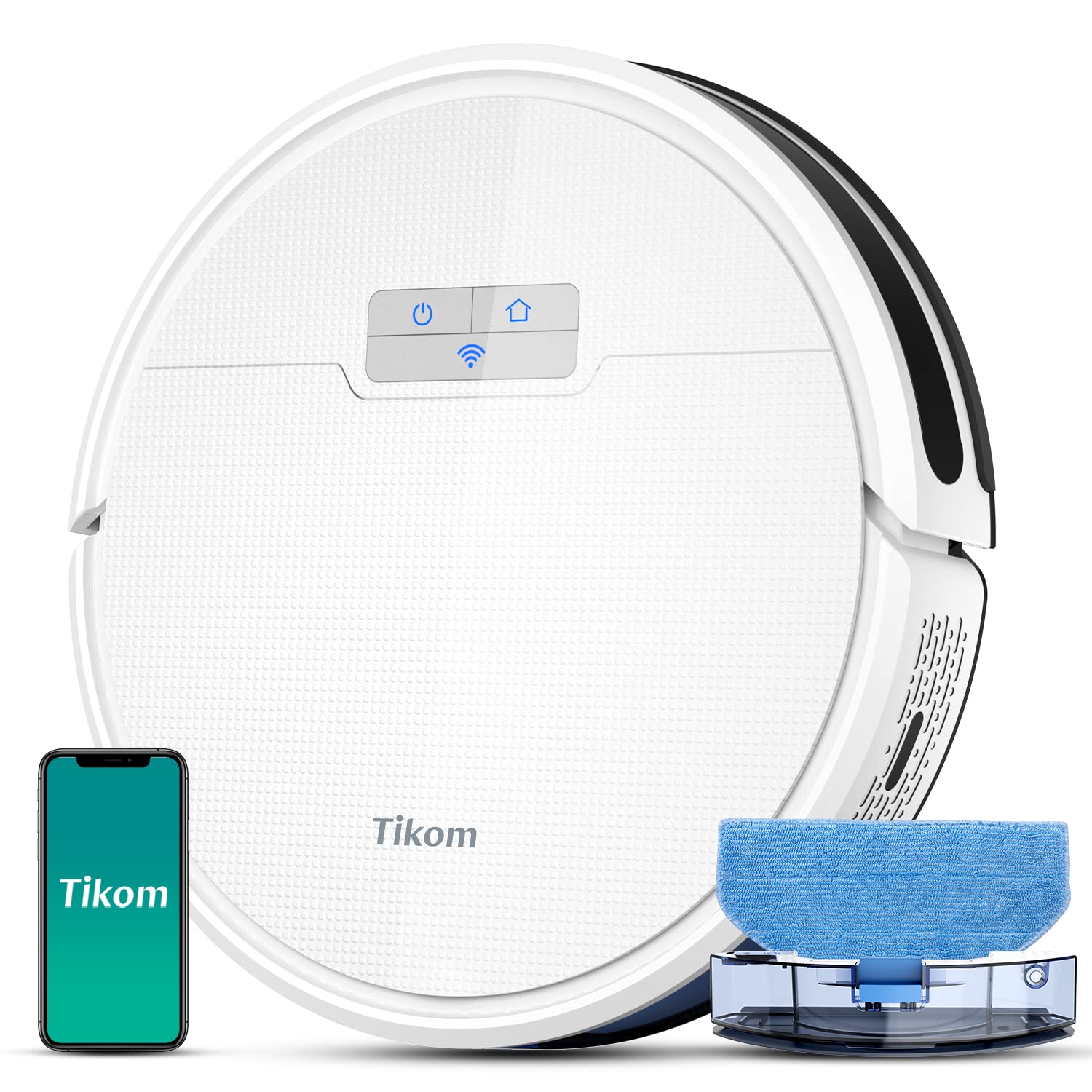 G8000 Pro Robot Vacuum and Mop Combo with Powerful 4500Pa Suction for Carpet and Hard Floor, Self-Charging & WiFi Enabled