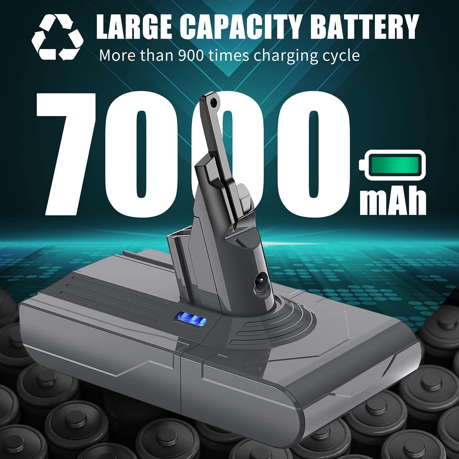 High-Capacity 7000mAh V8 Animal Battery Replacement for Dyson V8 Vacuum Cleaner with Filters and Screws - Review Image 4
