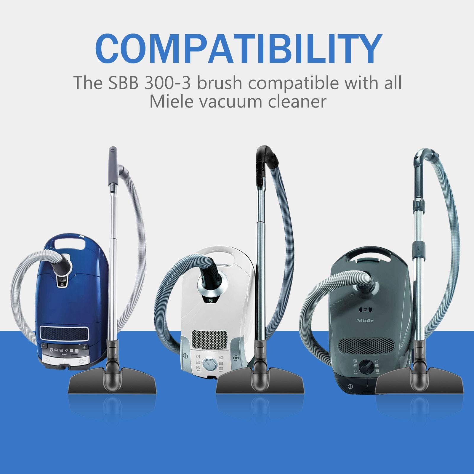 Keepow Parquet Twister Floor Brush SBB 300-3 for Miele Vacuum Cleaner - Compatible with HEPA Filter Vacuums - Review Image 2