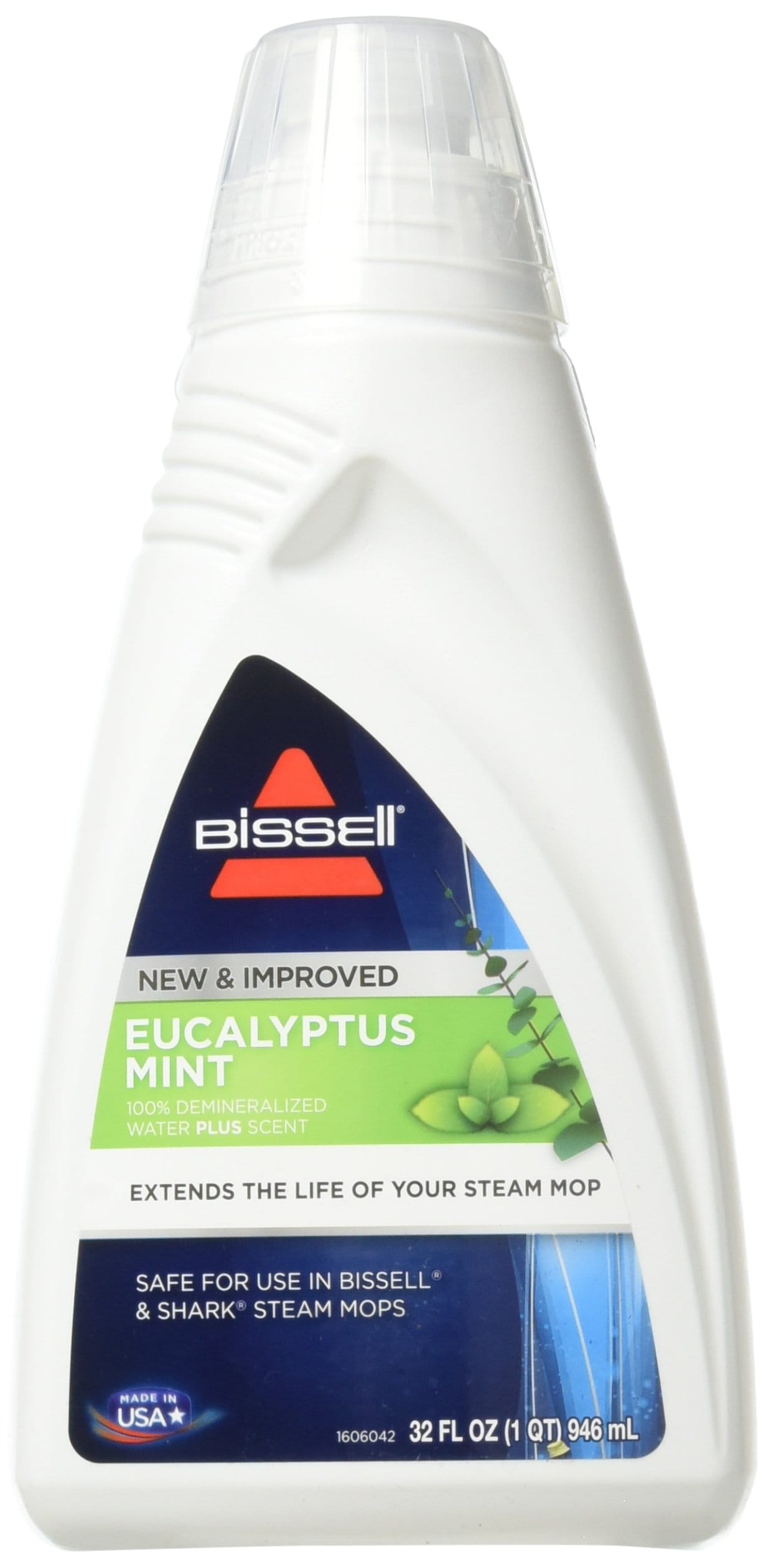 Bissell Eucalyptus Mint Demineralized Steam Mop Water - 32oz, for Hard and Sealed Wood Floors - 1392 White