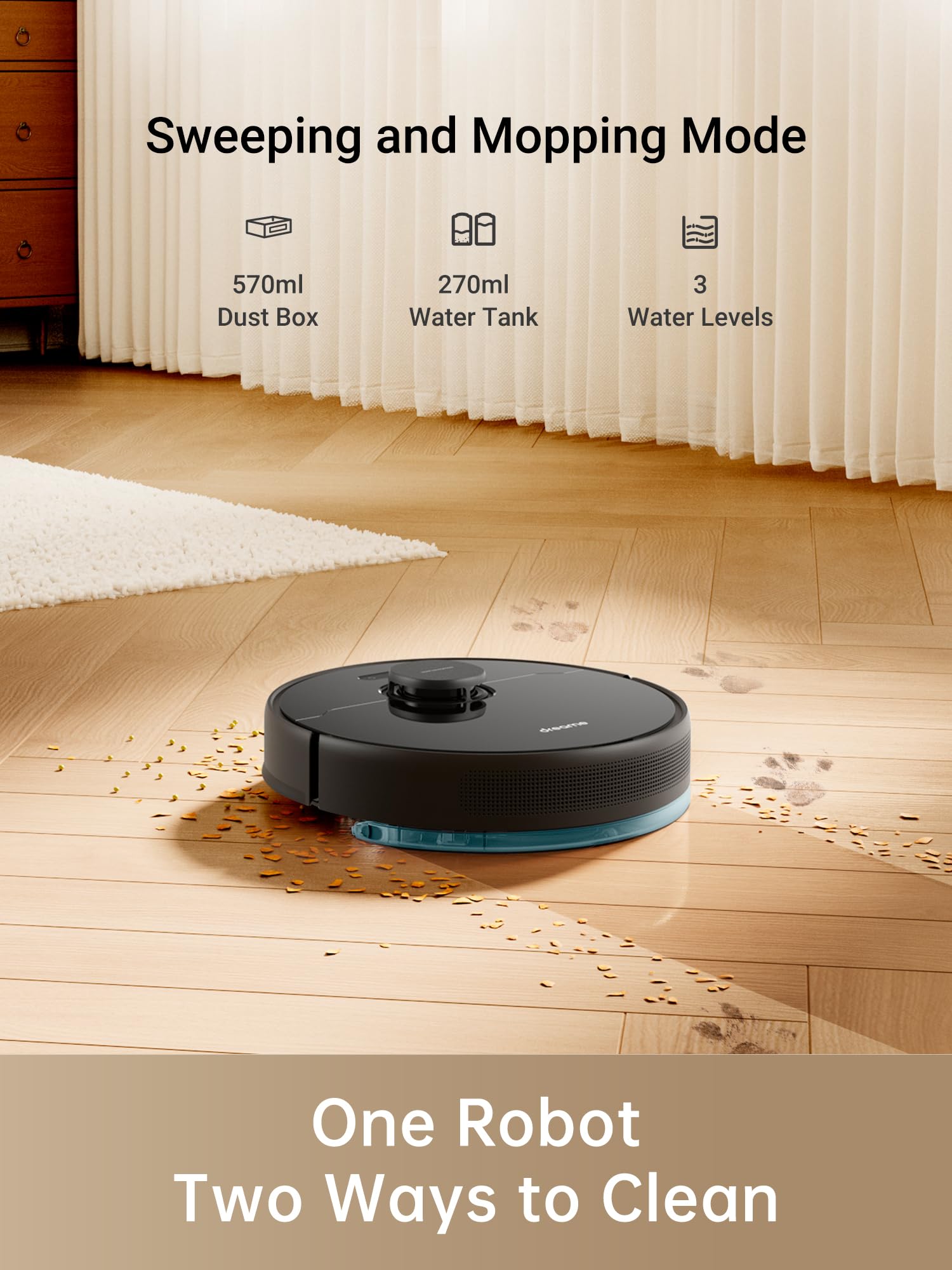 Powerful Dreame D9 Max Robot Vacuum and Mop Combo with Lidar Navigation, 4000Pa Suction, 180Mins Runtime - Smart 2-in-1 Sweep and Mop, Alexa Compatible - Review Image 4