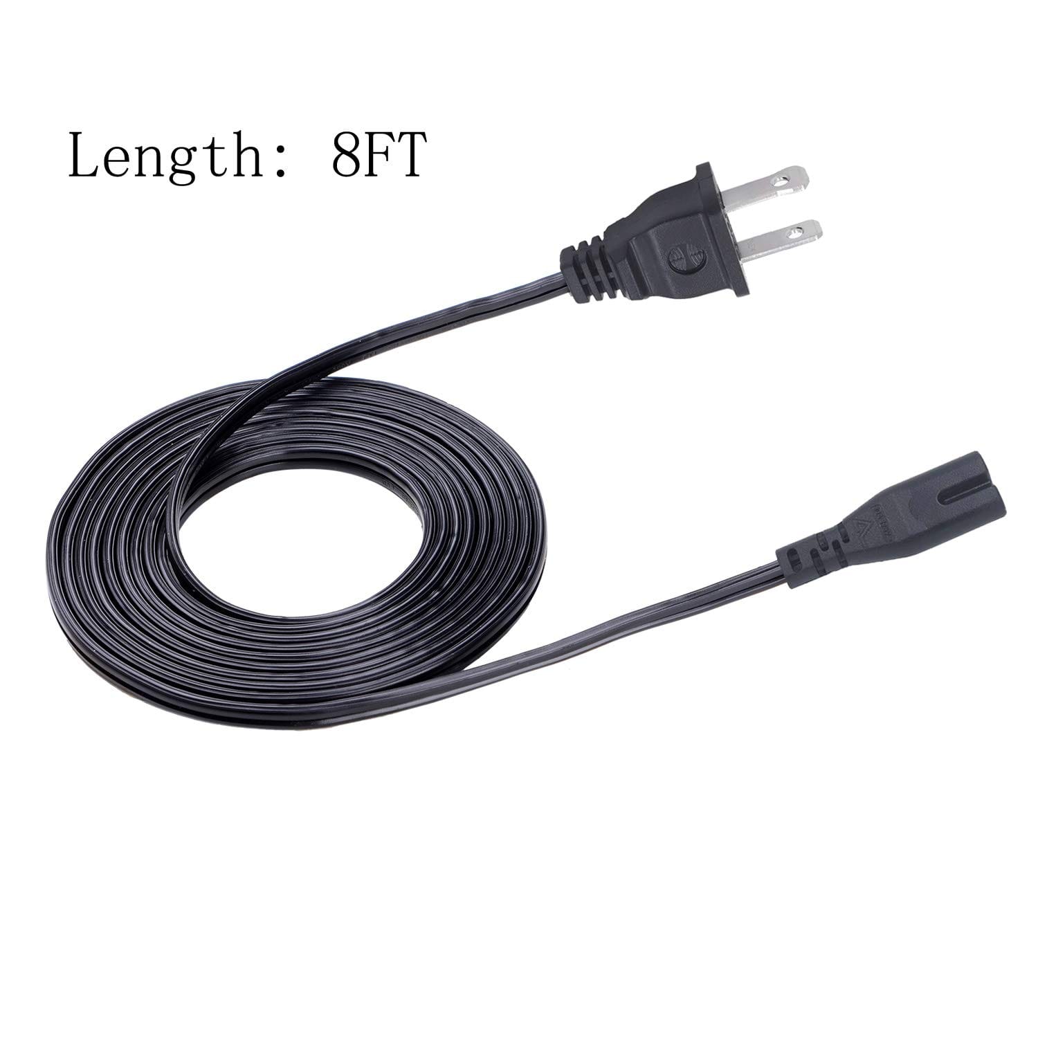 8ft 2 Prong Power Cord Replacement for Roomba Home Base Charging Dock 960 980 985 690 675 677 614 620 645 650 670 671 770 805 860 880 890 891 500 600 700 800 Series - Review Image 2