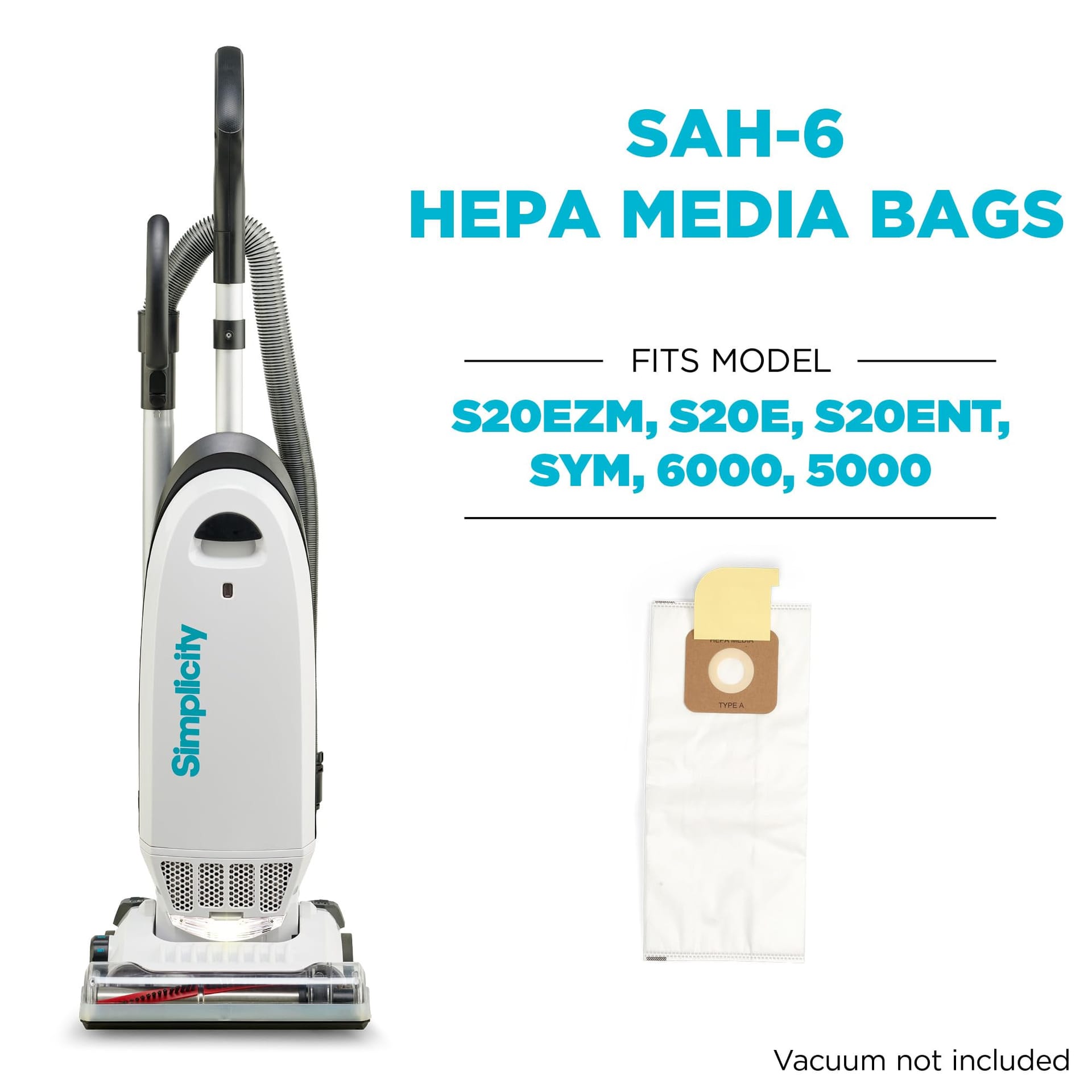 Genuine Simplicity Type A Certified HEPA Vacuum Bags | Fit S20EZM Allergy Upright | 6-Pack Set - Review Image 5