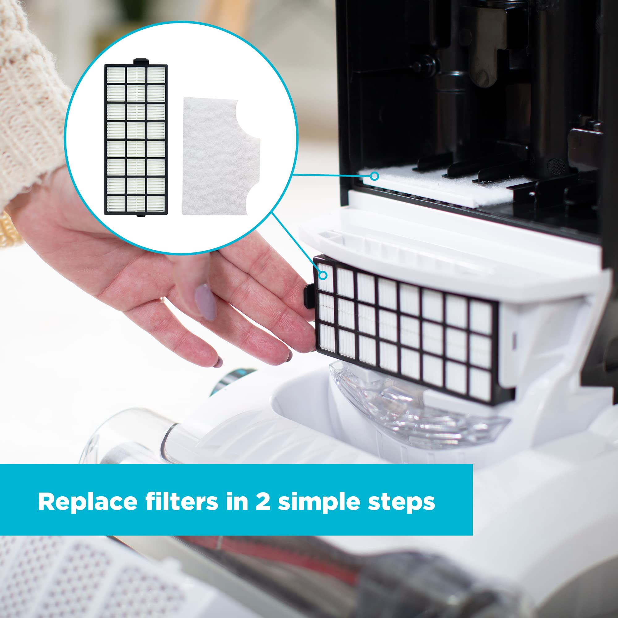 Genuine Simplicity Vacuums SF20Ezm HEPA Media Filter Set - Replacement Filter for Allergy Upright Vacuum Cleaner - Review Image 4