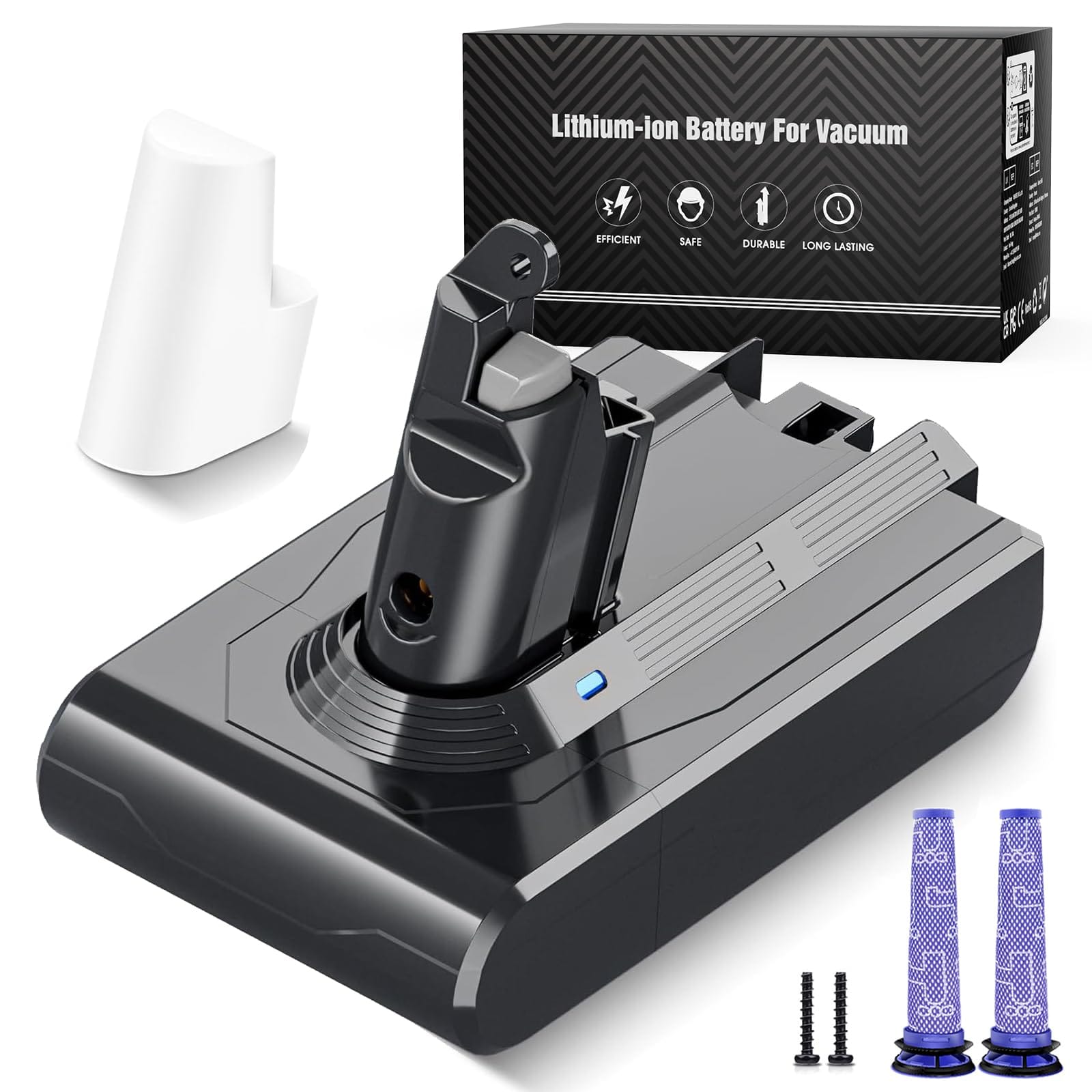 High-Capacity Battery Replacement for Dyson V6 Vacuum Cleaners, 4600mAh Li-Ion Compatible with V6 Animal / Absolute / Motorhead