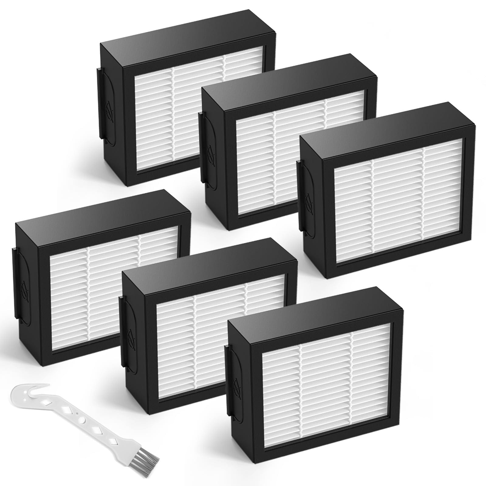 HEPA Filters for i-Robot Roomba Combo J9+/ J7+ Self-Emptying Robot Vacuum Cleaner - 6 Pack Combo Replacement Parts