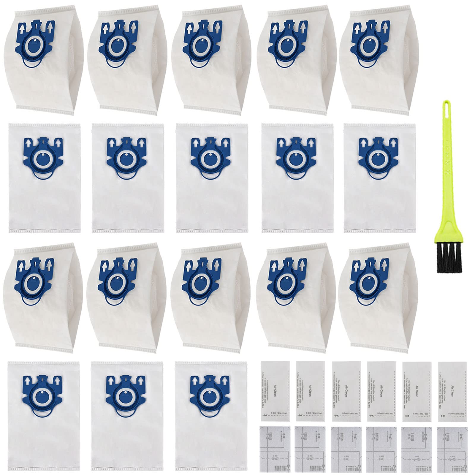 18 Pack Compatible Replacement Vacuum Bags for Miele Classic C1/C2/C3 Series with Filters