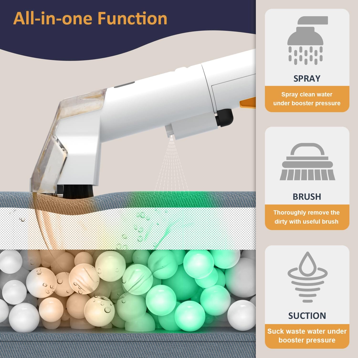Portable Carpet & Upholstery Spot Cleaner with Powerful Suction for Deep Stain Cleaning - Review Image 2